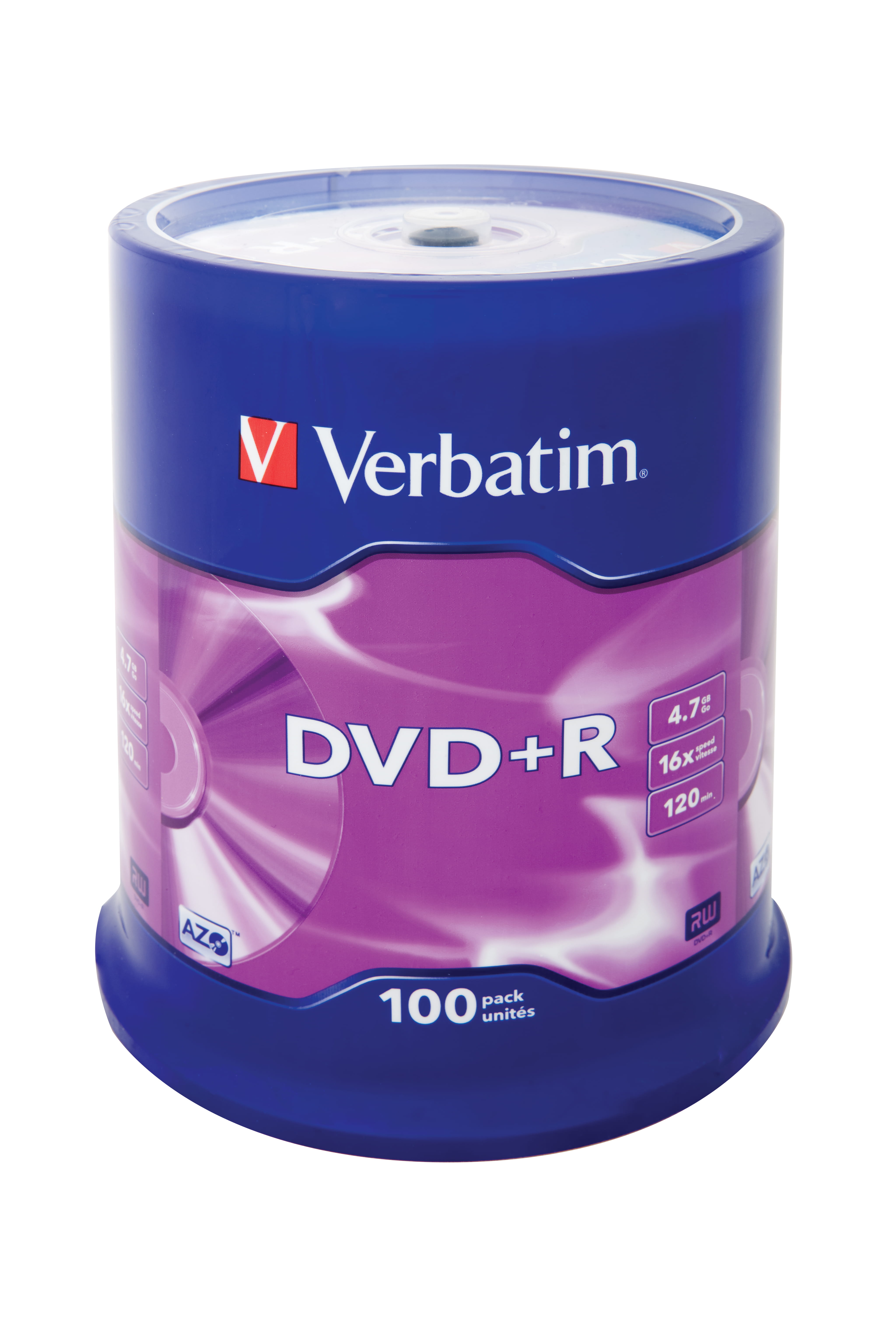 Verbatim 100 x DVD+R - 4.7 GB 16x - mattsilber