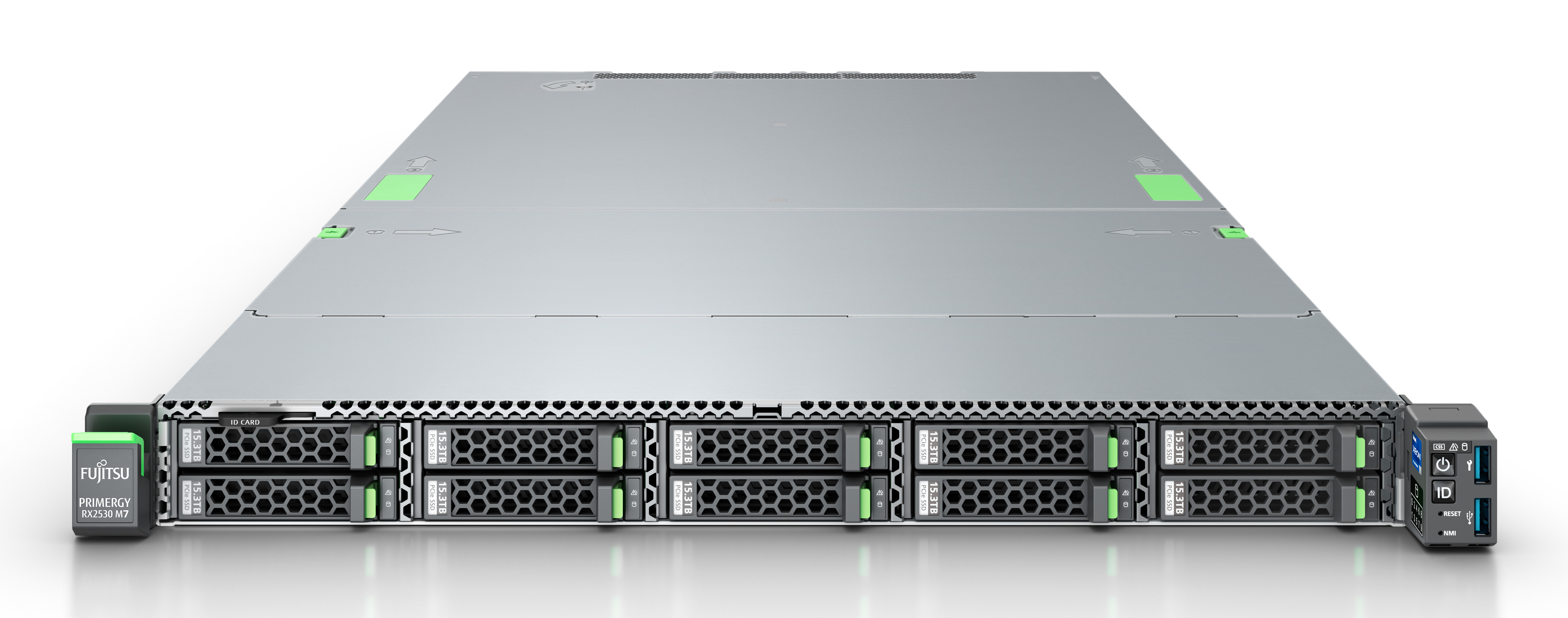 Fsas Technologies Fujitsu PRIMERGY RX2530 M7 - 1U - zweiweg - 1 x Xeon Silver 4510 / 2.4 GHz - RAM 32 GB - SATA - Hot-Swap 6.4 cm (2.5")