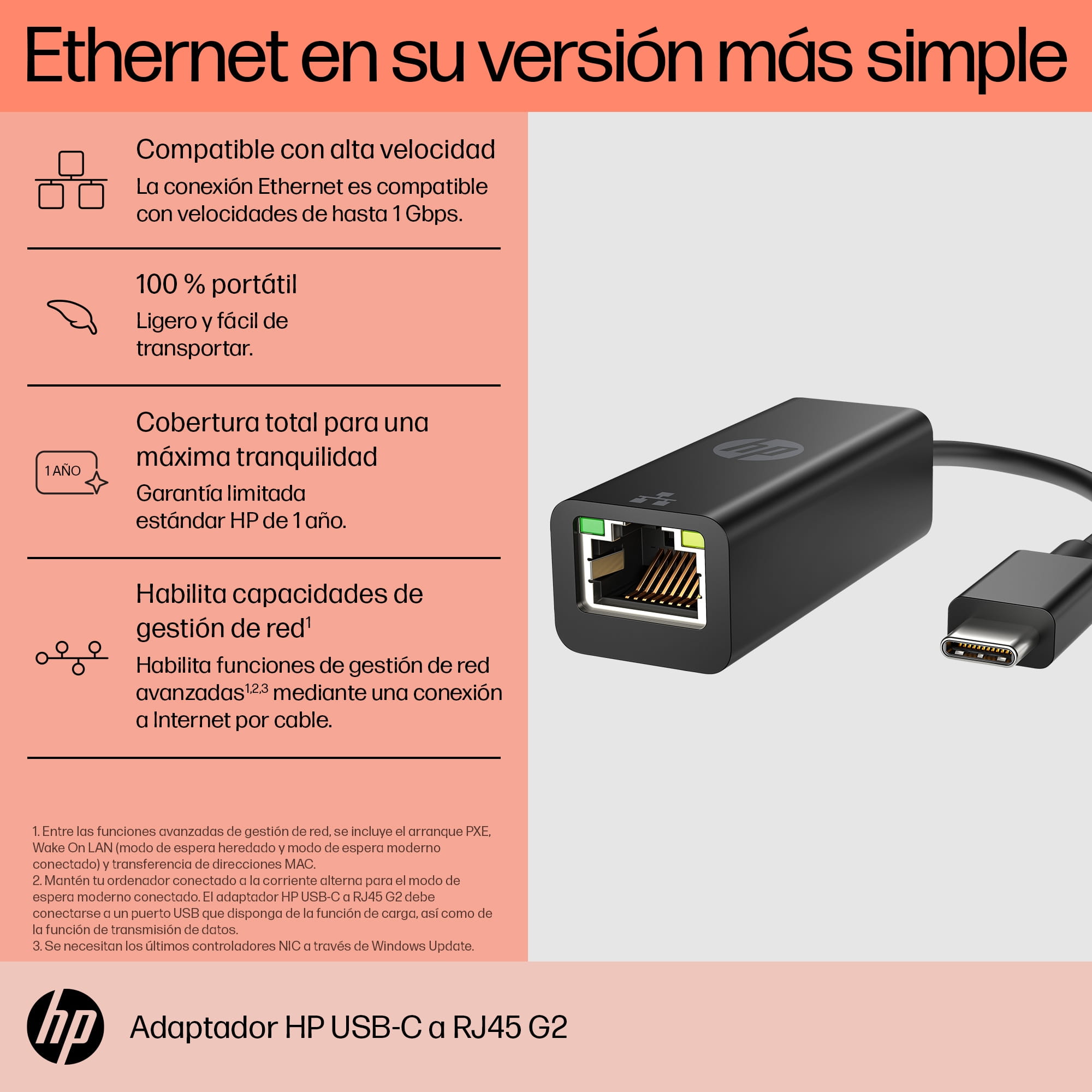 HP USB-C to RJ45 Adapter G2 - Netzwerkadapter