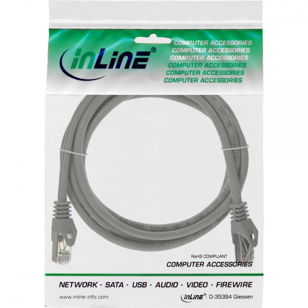 InLine Patchkabel - F/UTP - Cat.5e - grau - 1,5m