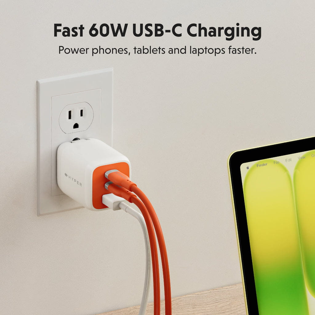 Targus HyperJuice Flex, 1,5 m, USB C, USB C, USB 2.0, 0,48 Gbit/s, Orange
