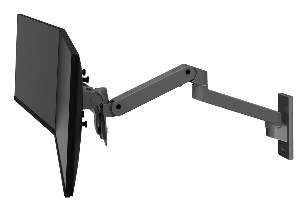 Ergotron LX Pro - Befestigungskit (Bogen, 2 Drehgelenke) - für Flachbildschirm - Dual Direct, Umrüstkit - Dunkelgrau - Bildschirmgröße: 68.6 cm (27")