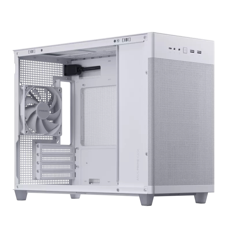 ASUS Prime AP201 - Kleiner Turm - micro ATX - Seitenteil mit Fenster (gehärtetes Glas)