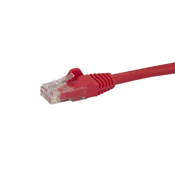 StarTech.com 10m CAT6 Ethernet Cable, 10 Gigabit Snagless RJ45 650MHz 100W PoE Patch Cord, CAT 6 10GbE UTP Network Cable w/Strain Relief, Red, Wiring is UL Certified/TIA - Category 6 - 24AWG (N6PATC10MRD)