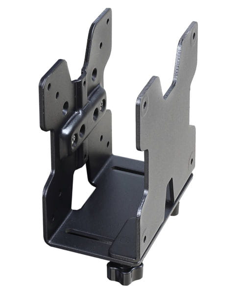Ergotron Mini-PC-Halterung - unter Tisch montierbar, Pfosten montierbar, an Wandschiene montierbar, VESA-Halterung montierter