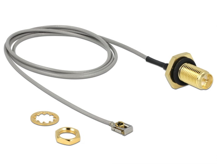 Delock Antennenkabel - RP-SMA weiblich Bulkhead