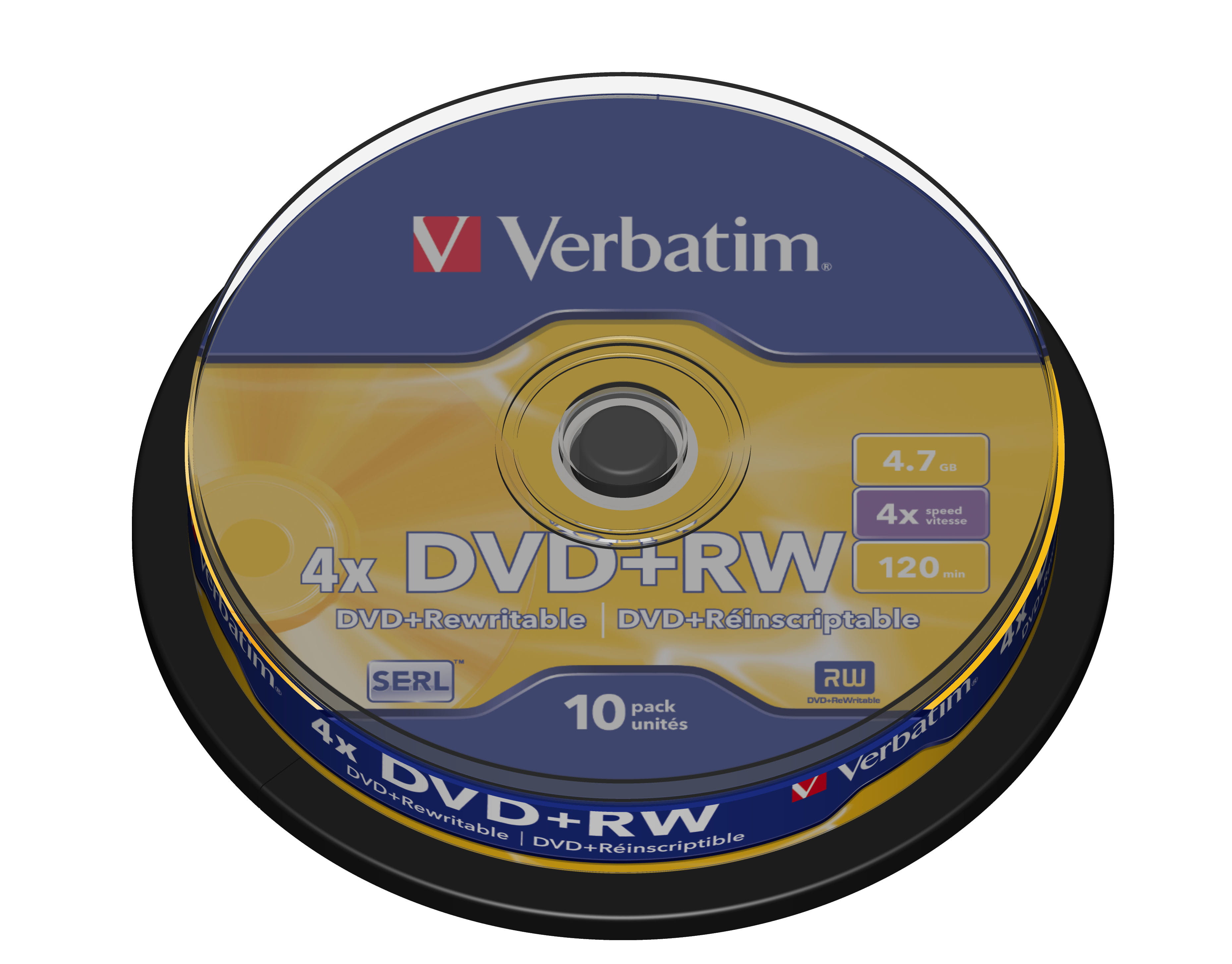 Verbatim 10 x DVD+RW - 4.7 GB (120 Min.) 4x