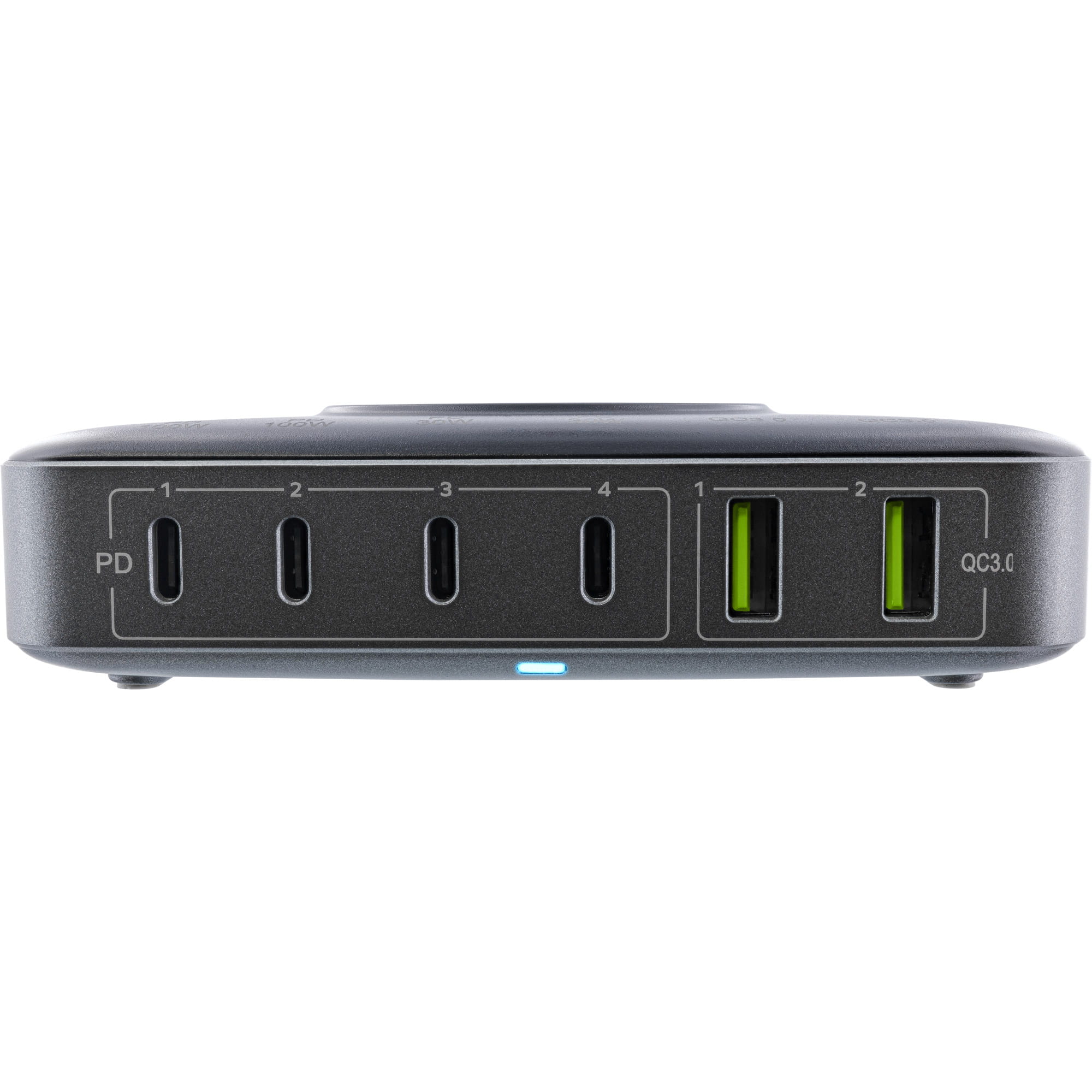 InLine Qi Powerstation Multiport Netzteil - 4x USB-C - 2x USB-A - GaN - 100W