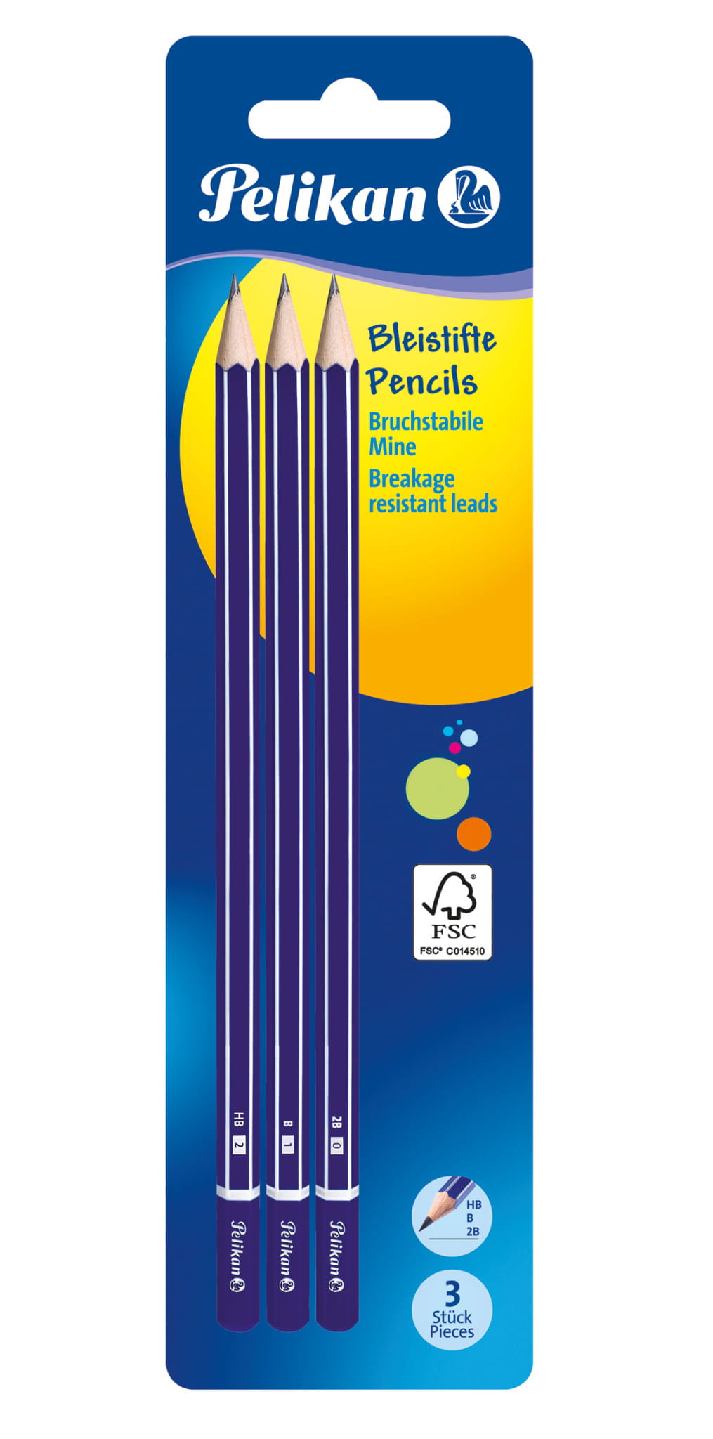 Pelikan 807418, Multi, Violett, Hexagonal, Schule, Forest Stewardship Council (FSC), Sichtverpackung