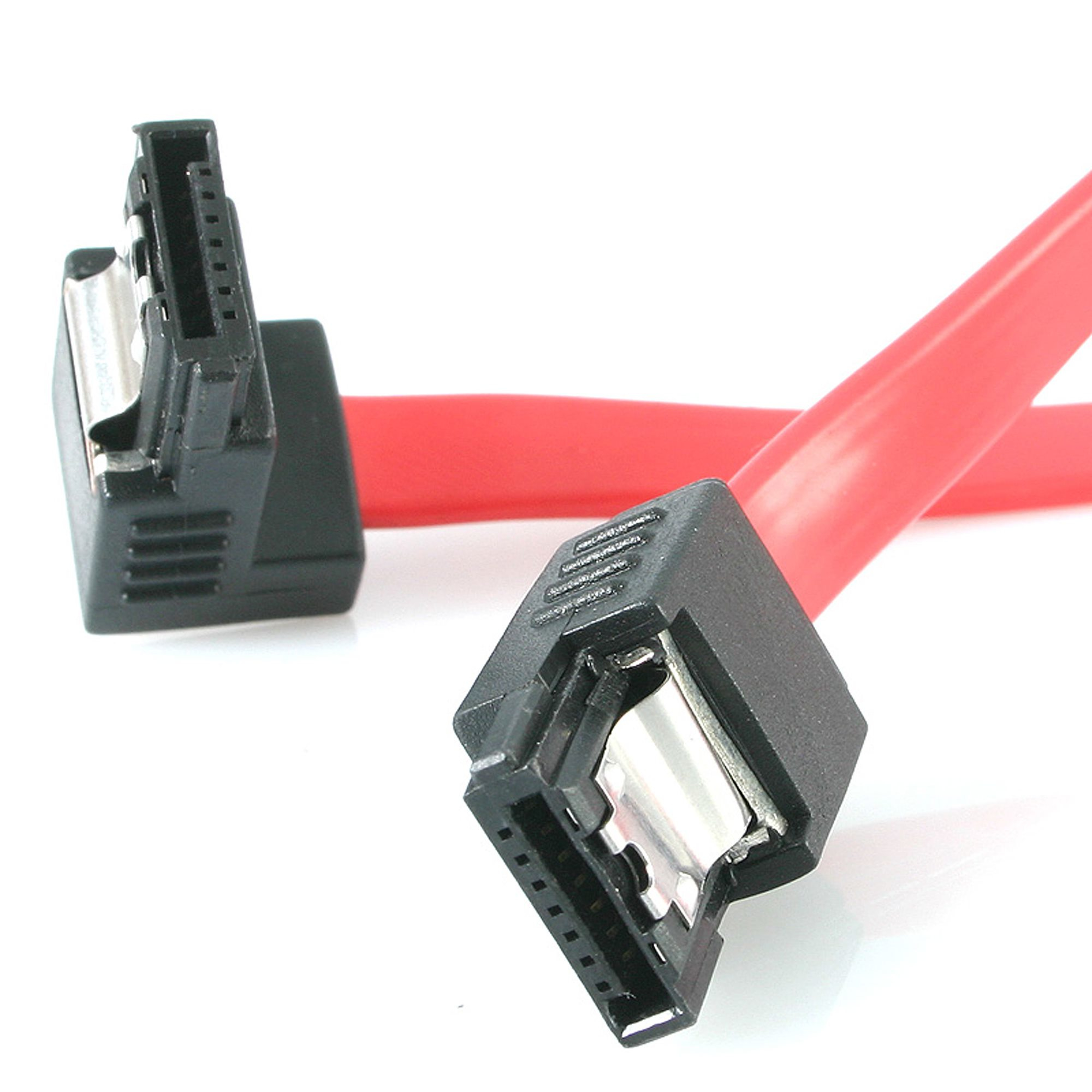 StarTech.com 18in Latching SATA to Right Angle SATA Serial ATA Cable - SATA-Kabel - Serial ATA 150/300 - SATA (W)