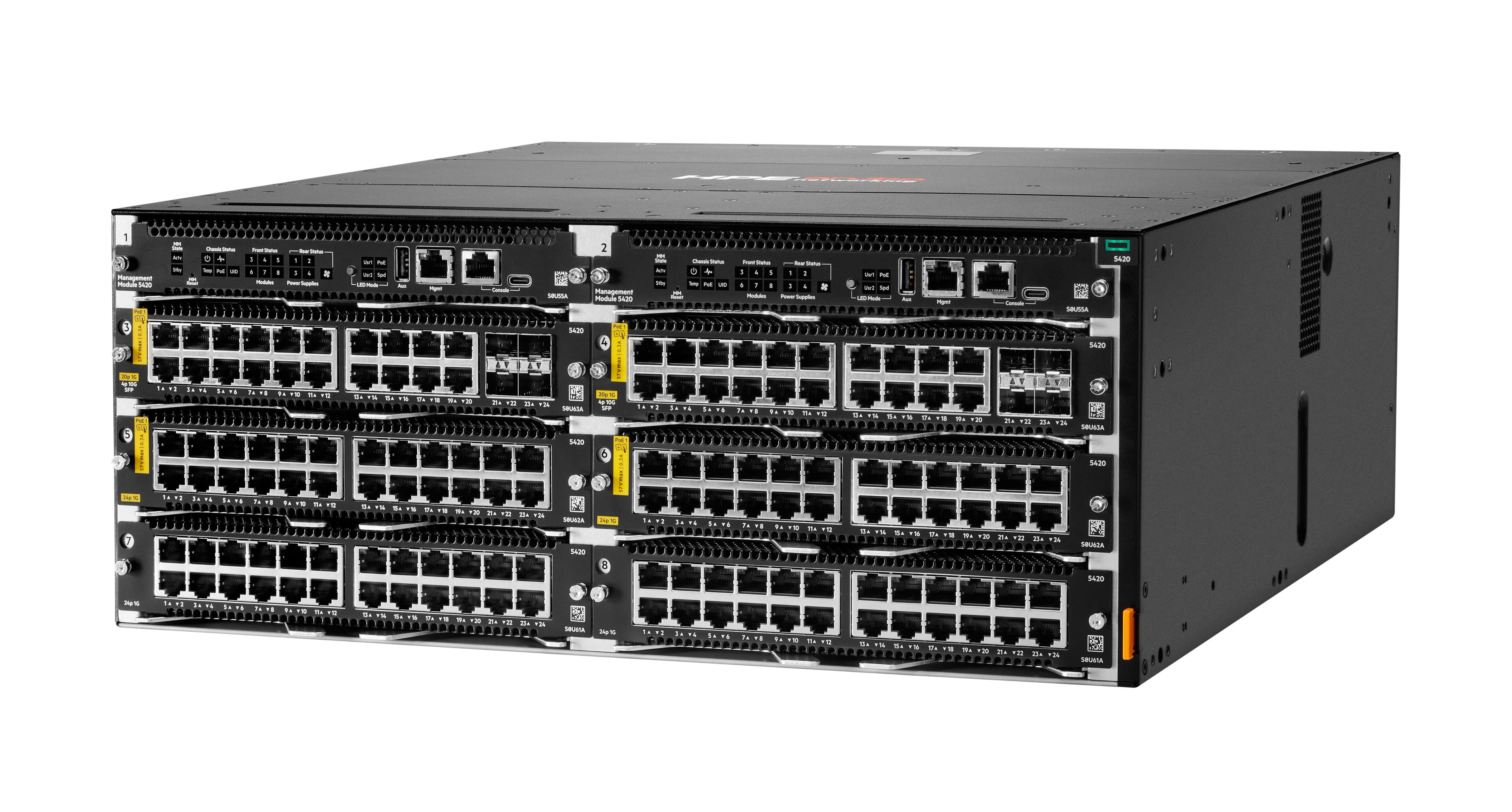 HPE Aruba Networking CX 5420 24p 10M/100M/1G Class4 PoE Module - Switch - L3 - managed - 24 x 10/100/1000 (PoE Class 4)