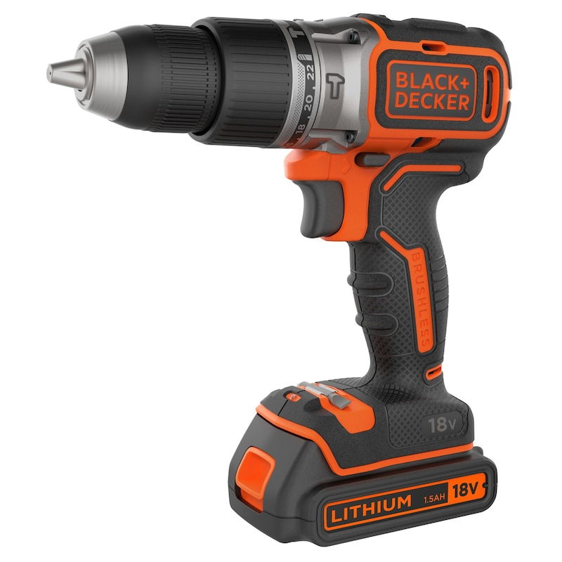 Black & Decker Schlagbohrhammer - schnurlos - 2 Geschwindigkeiten 13 mm