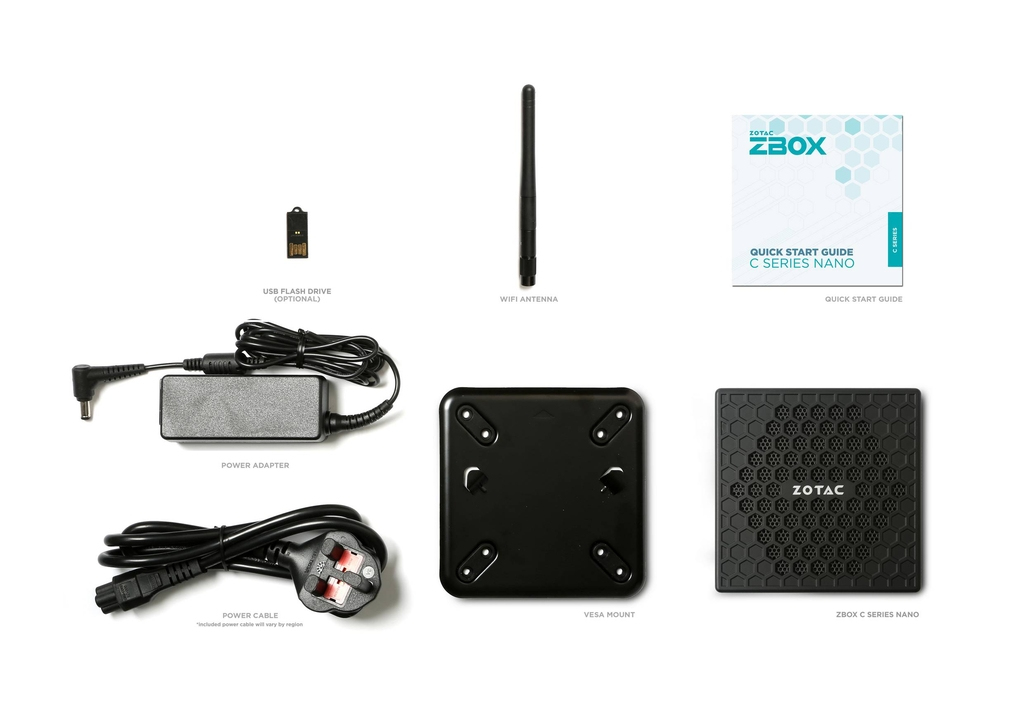 ZOTAC ZBOX C Series CI337 nano - Barebone - Mini-PC