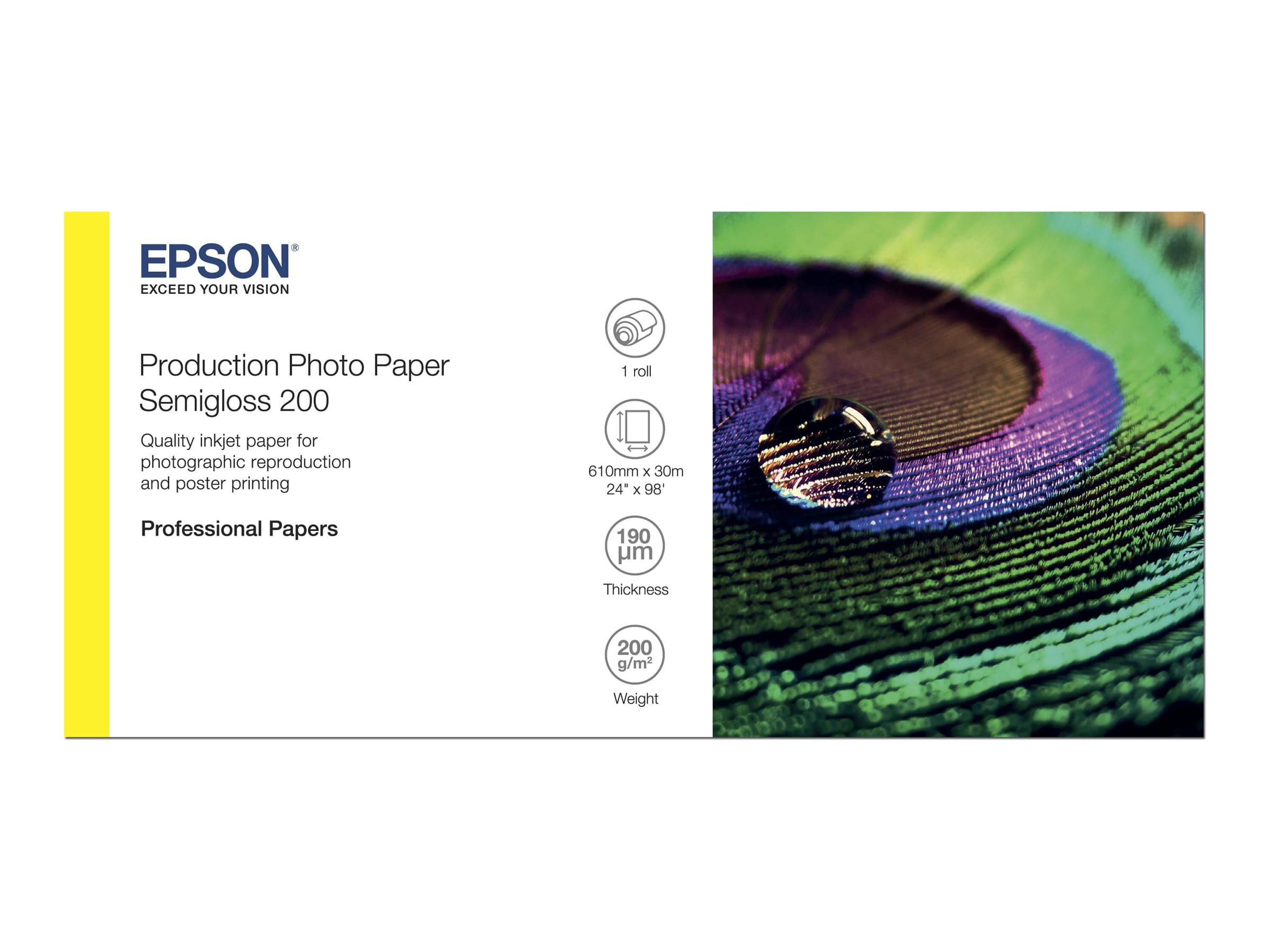Epson Production - Polyethylen (PE) - halbglänzend - mikroporös - 200 Mikron - Rolle (60,96 cm x 30 m)