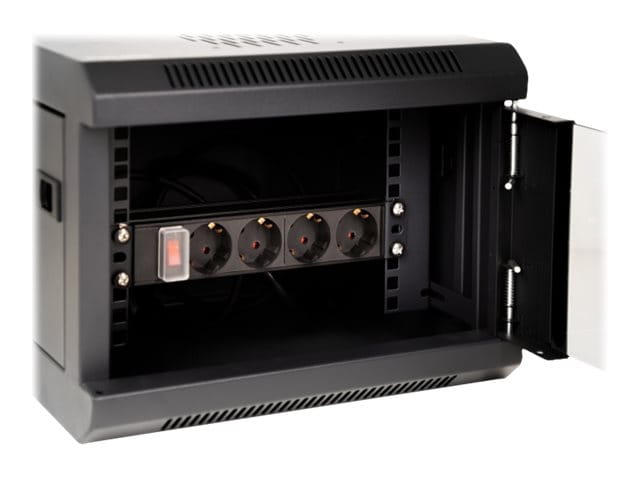Delock Steckdosenleiste (Wandmontage) - AC 220-250 V - 3500 Watt - Eingabe, Eingang power CEE 7/7 - Ausgangsanschlüsse: 4 (4 x CEE 7/3)