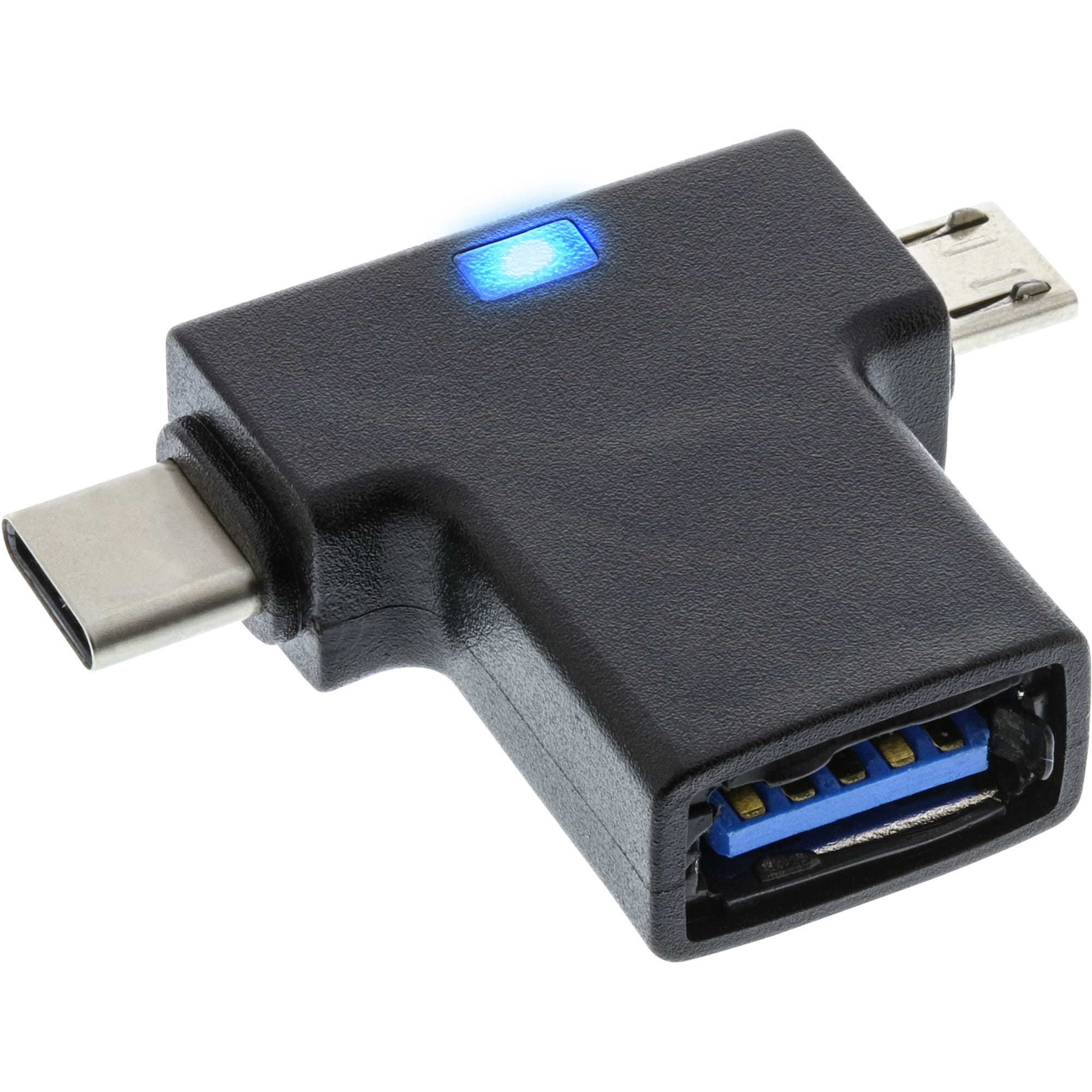 InLine USB 3.1/2.0 T-Adapter - USB-C Stecker oder Micro-USB an A Buchse