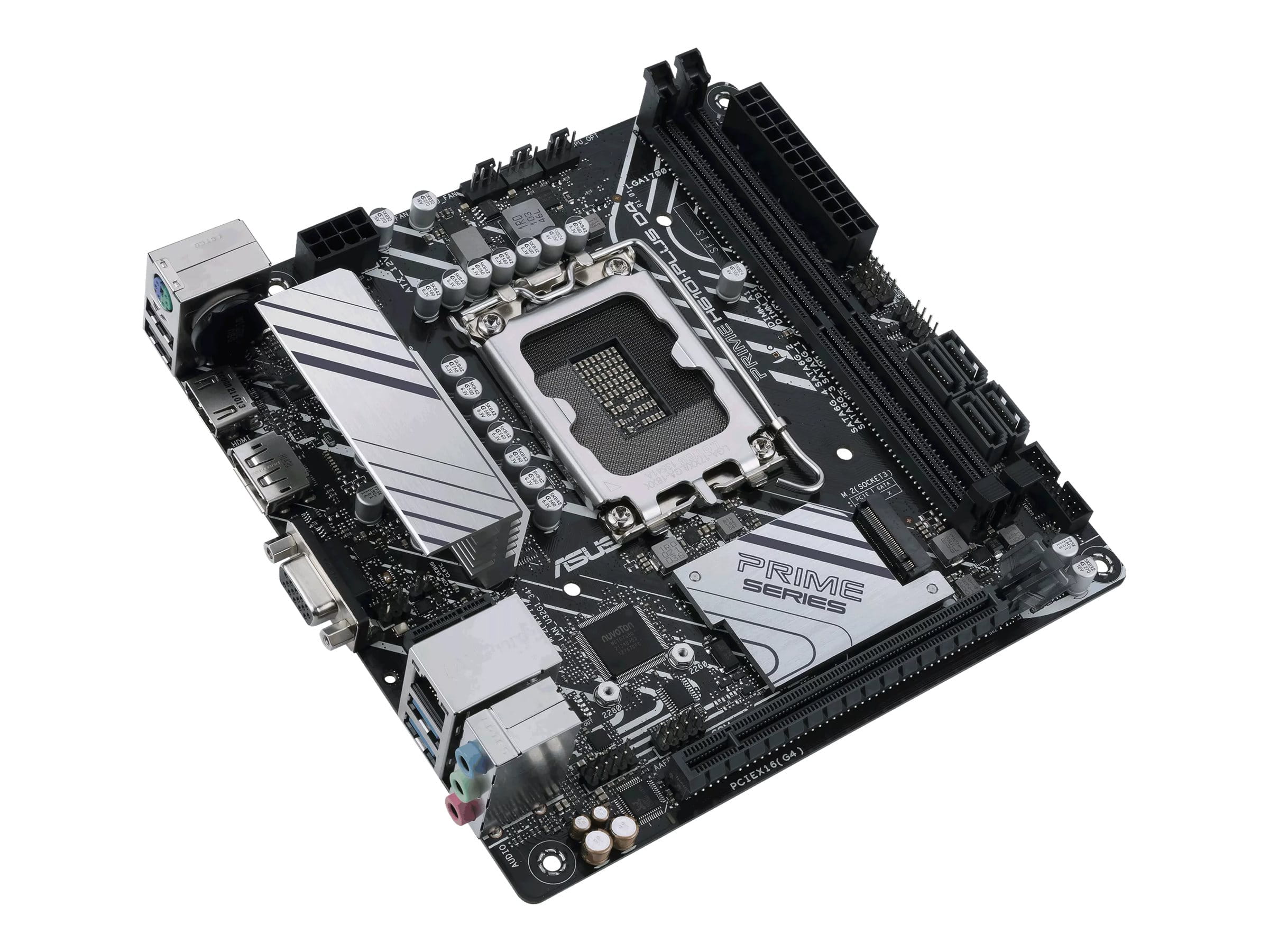 ASUS PRIME H610I-PLUS D4-CSM - Motherboard - Mini-ITX - LGA1700 Sockel - H610 Chipsatz - USB 3.2 Gen 1 - Gigabit LAN - Onboard-Grafik (CPU erforderlich)