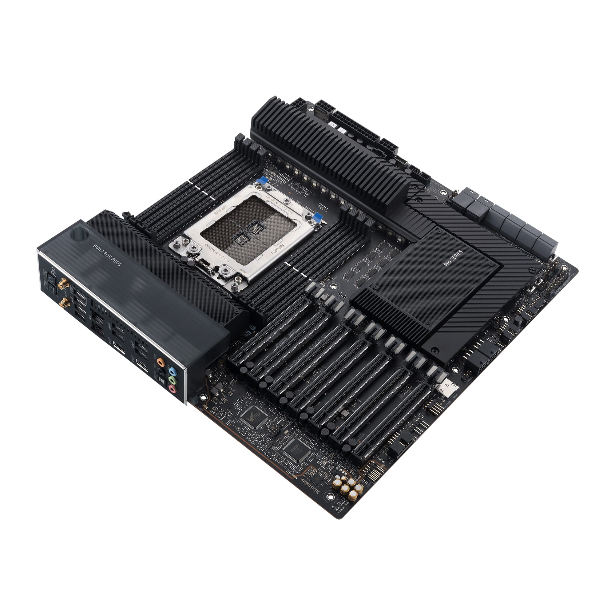 ASUS Pro WS WRX80E-SAGE SE WIFI II - Motherboard - E-ATX / SSI EEB - Socket sWRX8 - AMD WRX80 Chipsatz - USB-C 3.2 Gen 2x2, USB-C 3.2 Gen2, USB 3.2 Gen 2, USB 3.2 Gen 1 - 2 x 10 Gigabit LAN, Wi-Fi 6E, Bluetooth - HD Audio (8-Kanal)