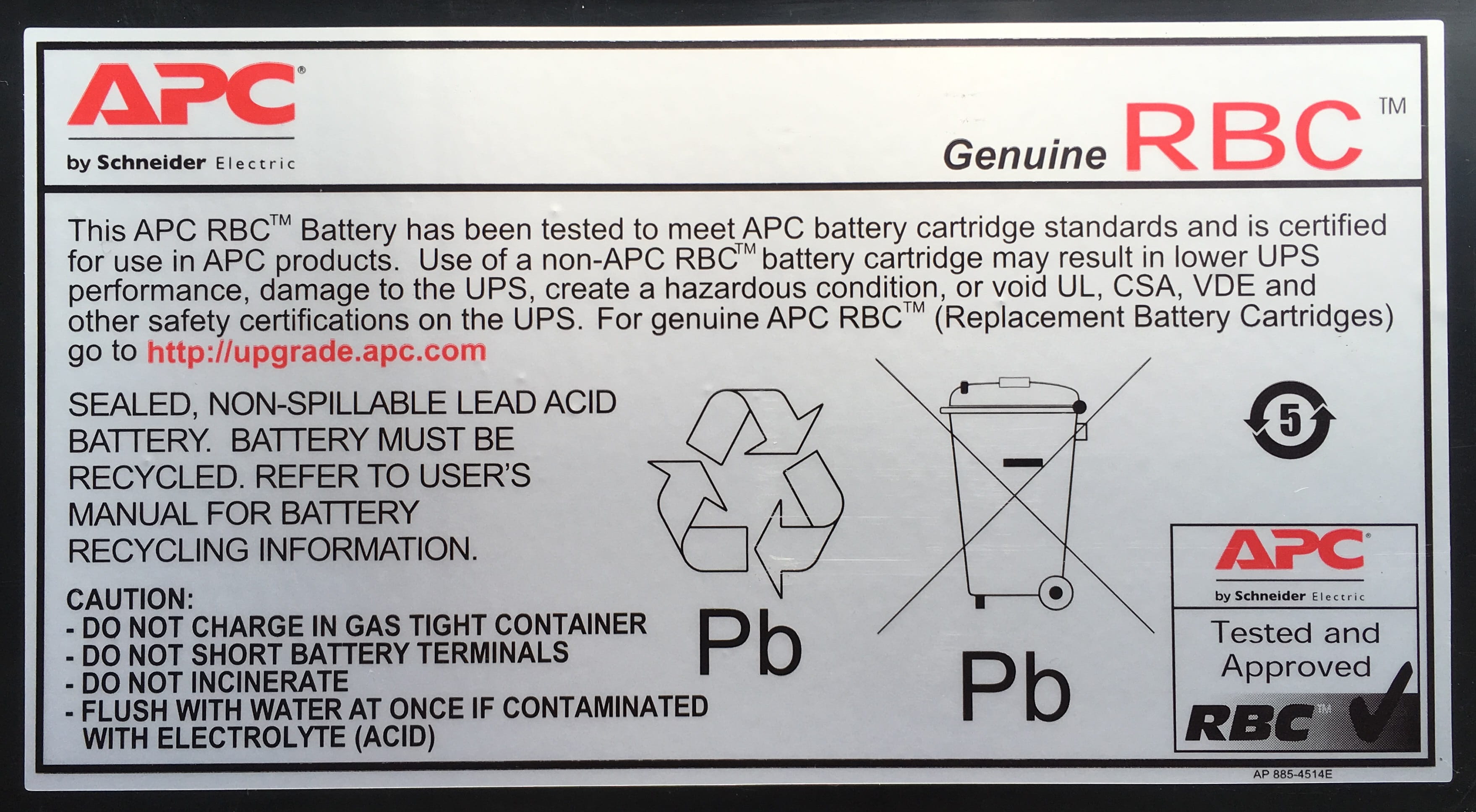 APC Replacement Battery Cartridge #55 - USV-Akku