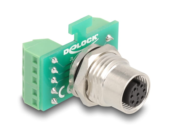 Delock Netzwerkadapter - 8-polig M12 (W) zu