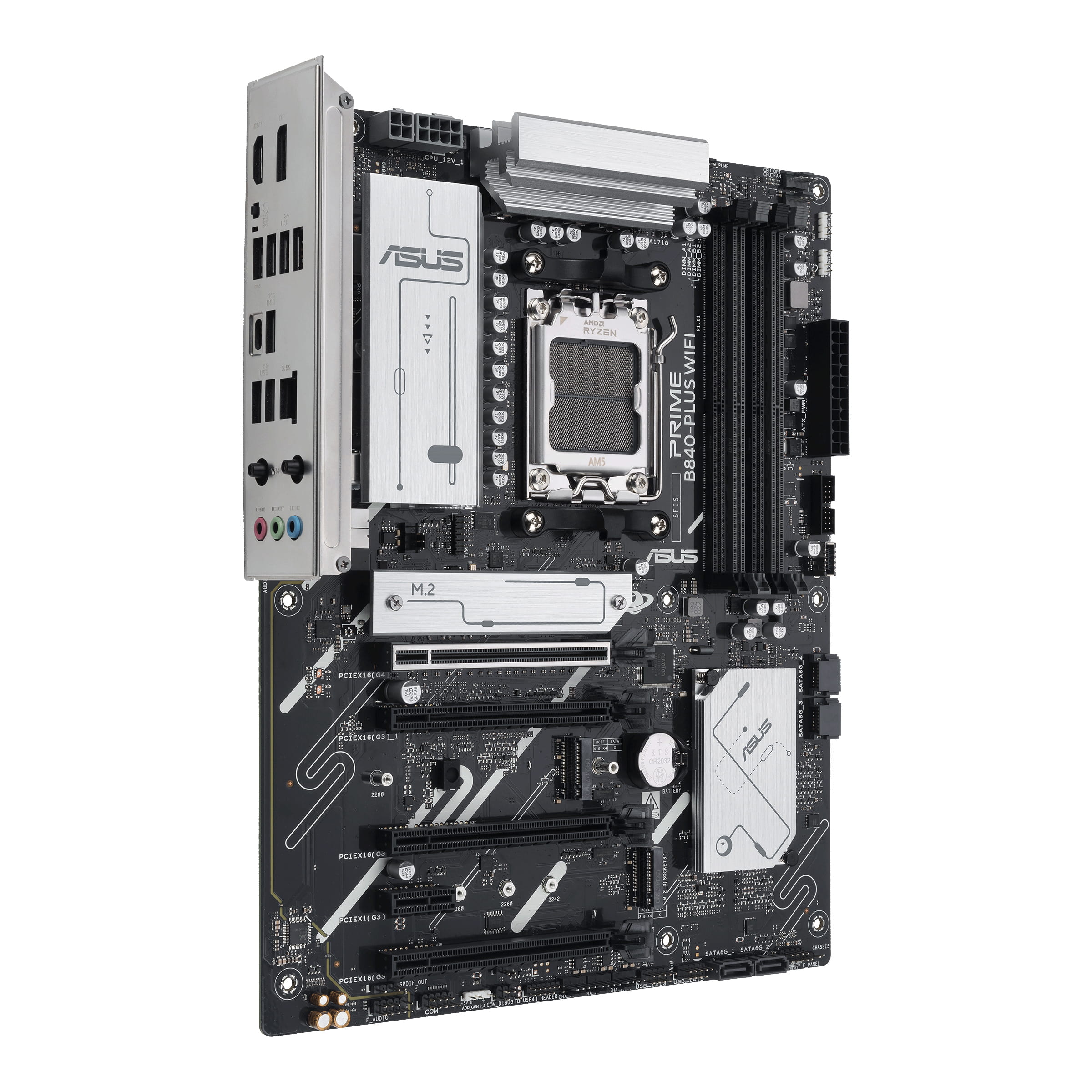 ASUS PRIME B840-PLUS WIFI - Motherboard - ATX - Socket AM5 - AMD B840 Chipsatz - USB-C 3.2 Gen 1, USB 3.2 Gen 1 - 2.5 Gigabit LAN, Bluetooth, Wi-Fi 6E - Onboard-Grafik (CPU erforderlich)