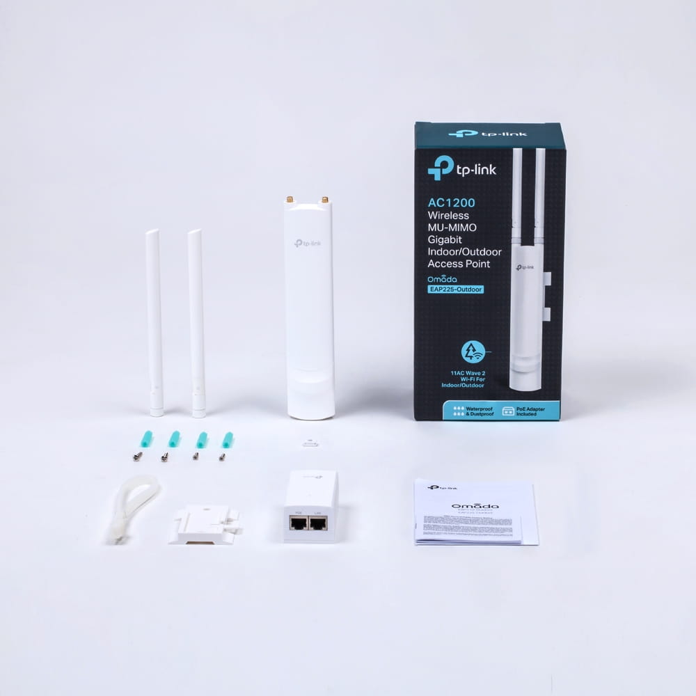 TP-LINK EAP225-Outdoor WiFi 5 Access Point PoE - inkl. PoE Adapter