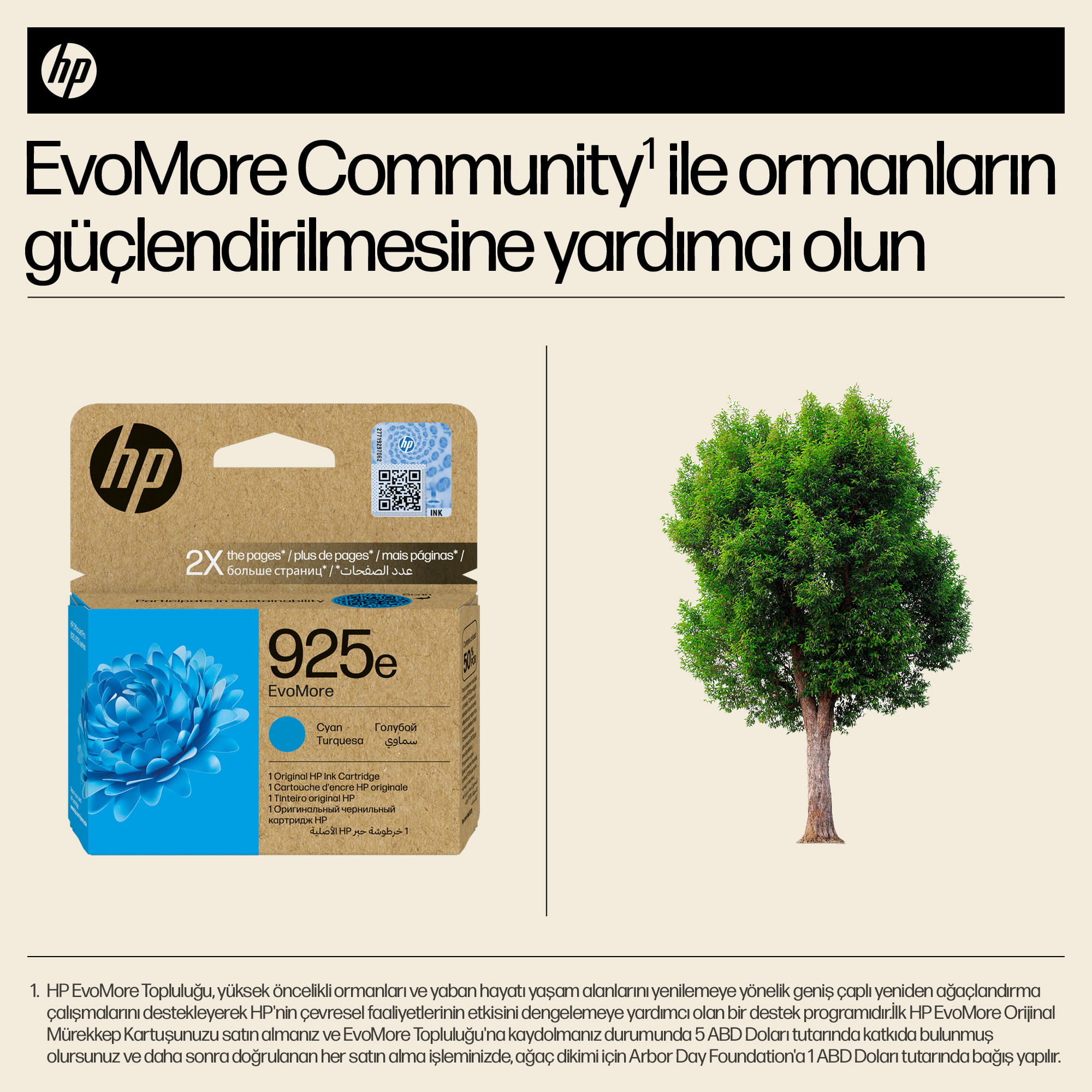 HP 925e EvoMore - Cyan - original - Tintenpatrone
