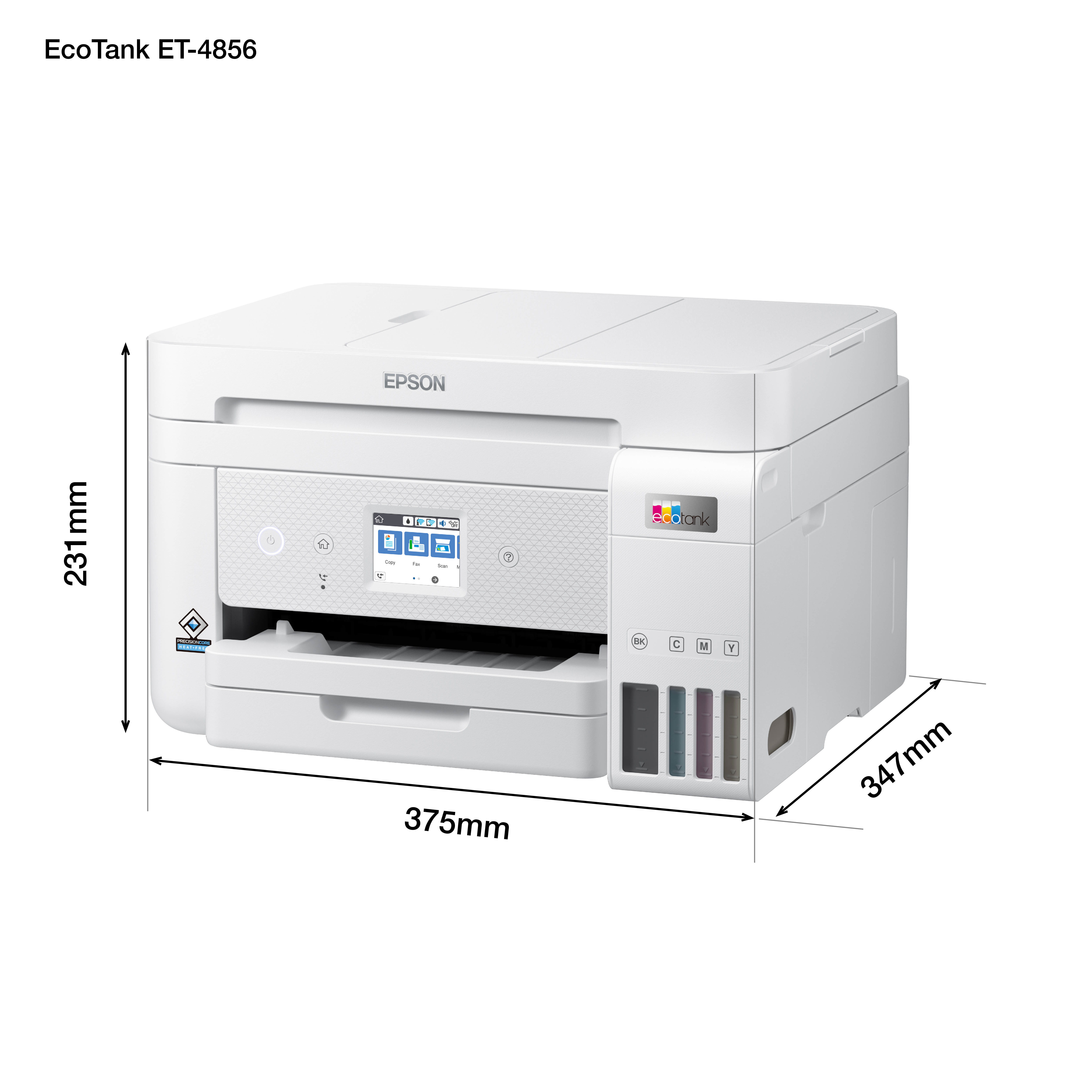 Epson EcoTank ET-4856 - Multifunktionsdrucker - Farbe - Tintenstrahl - nachfüllbar - A4 (Medien)
