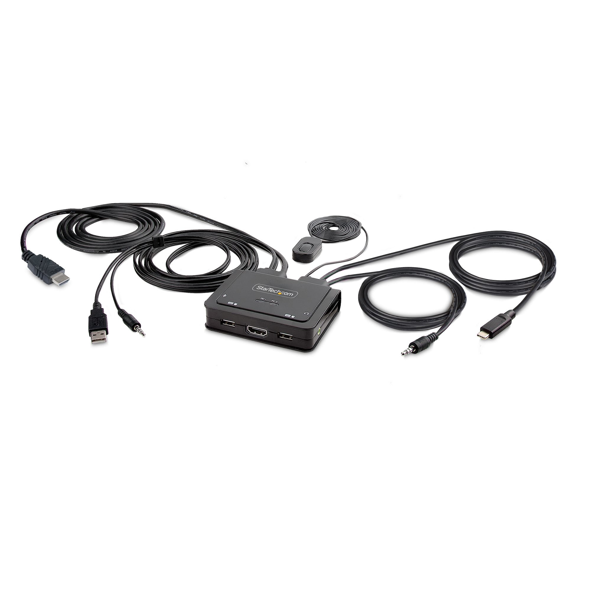 StarTech.com 2-Port Hybrid USB-C HDMI Kabel KVM-Switch