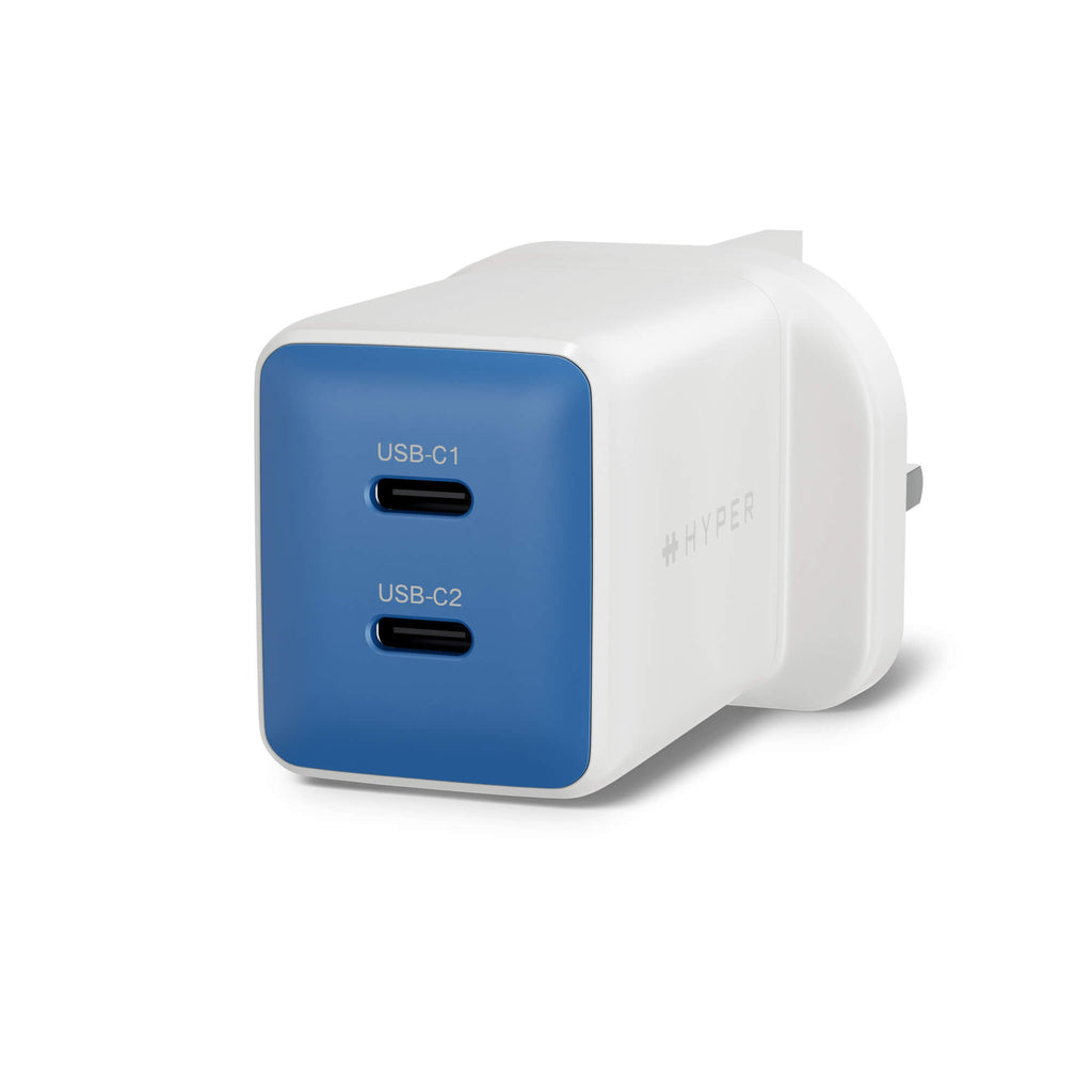 Targus HyperJuice - Netzteil - GaN - 45 watt - 2 Ausgabeanschlussstellen (2 x USB-C)