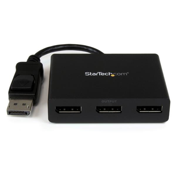 StarTech.com 3-Port Multi Monitor Adapter - DisplayPort 1.2 MST-Hub auf Dual 4K 30Hz & 1x 1080p - Video-Splitter für den erweiterten Desktop-Modus nur auf Windows-PCs - DP auf 3x DP-Monitore (MSTDP123DP)