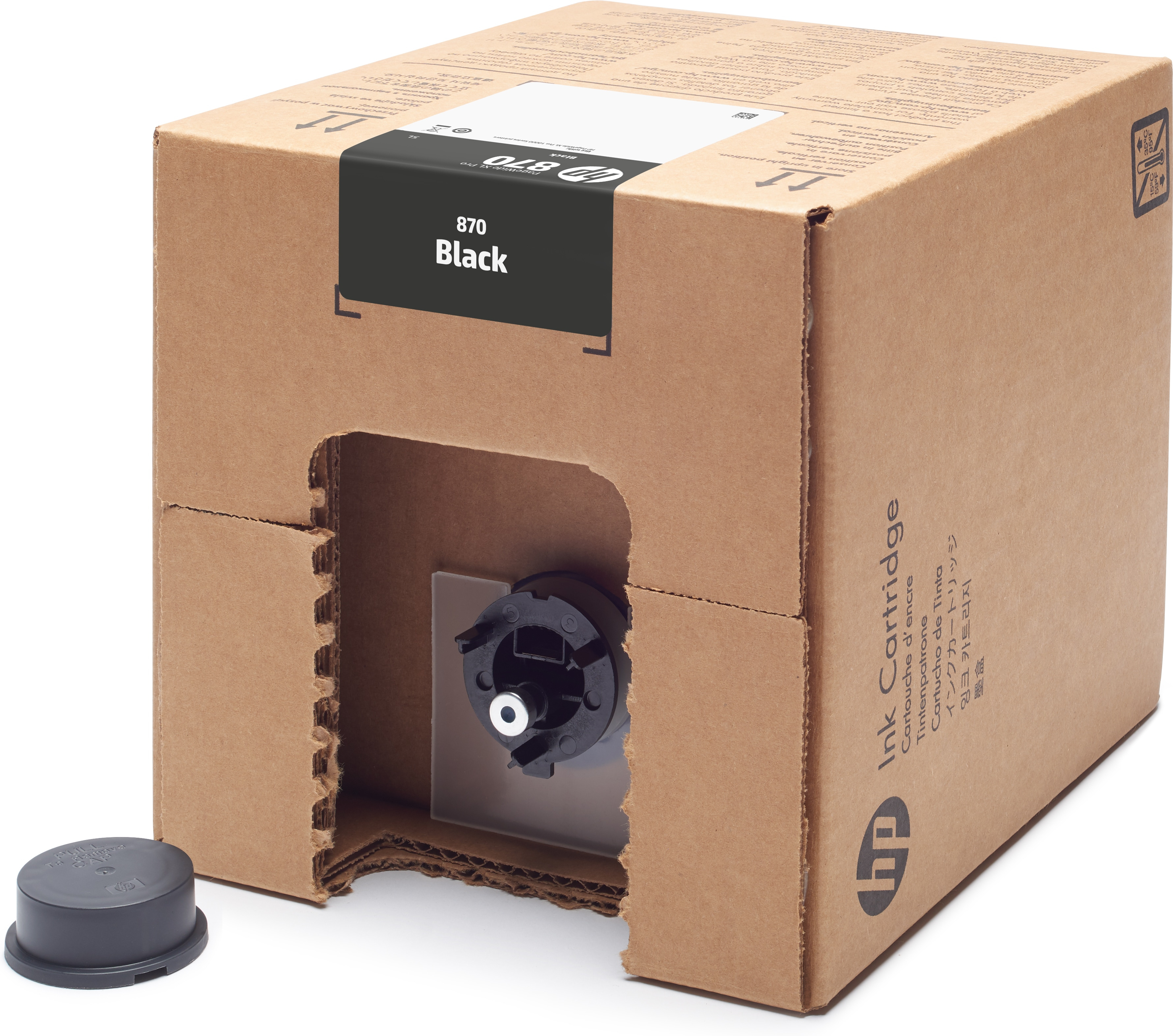 HP 870 - 5 L - Schwarz - original - PageWide