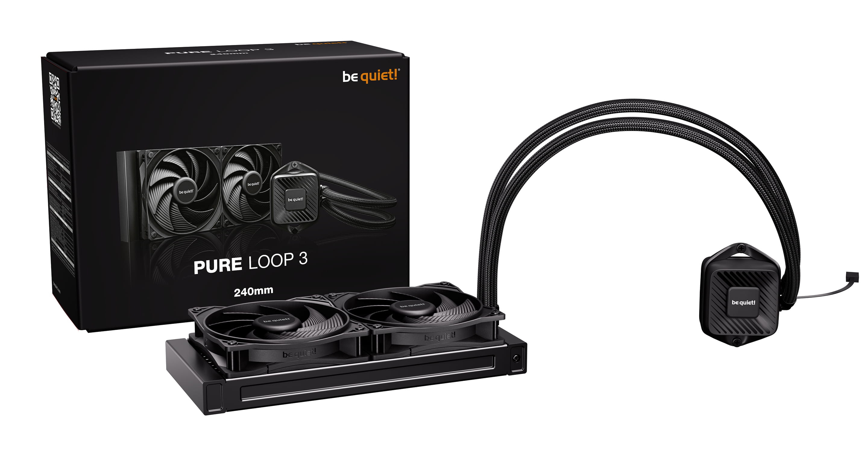 Be Quiet! Pure Loop 3 - Prozessor-Flüssigkeitskühlsystem - Kühlergröße: 240 mm - (für: LGA1851, LGA1700, LGA1200, LGA1151, LGA1150, LGA1155, AM4, AM5)