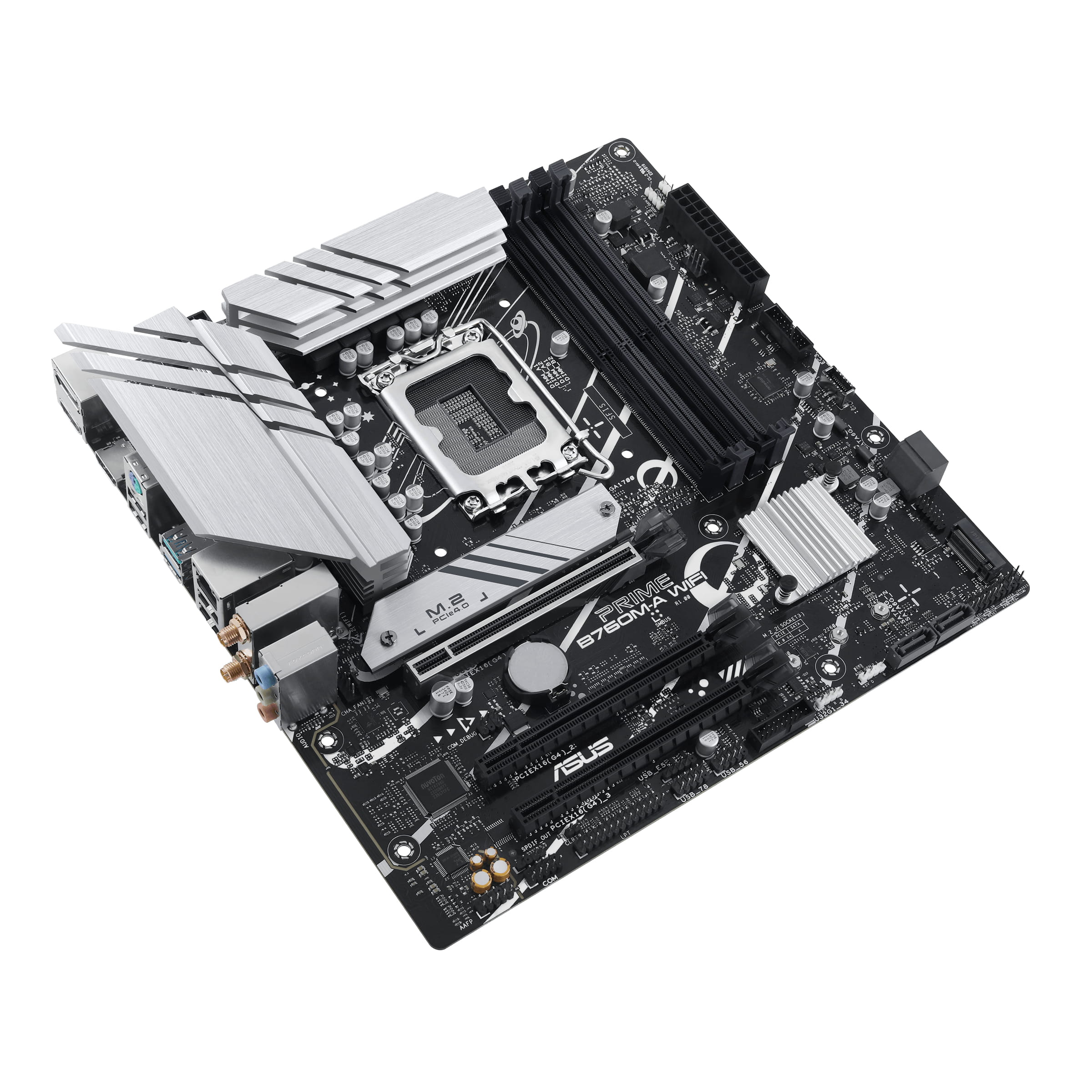 ASUS PRIME B760M-A WIFI - Motherboard - micro ATX - LGA1700-Sockel - B760 Chipsatz - USB 3.2 Gen 1, USB 3.2 Gen 2, USB-C 3.2 Gen 1 - 2.5 Gigabit LAN, Wi-Fi 6, Bluetooth - Onboard-Grafik (CPU erforderlich)