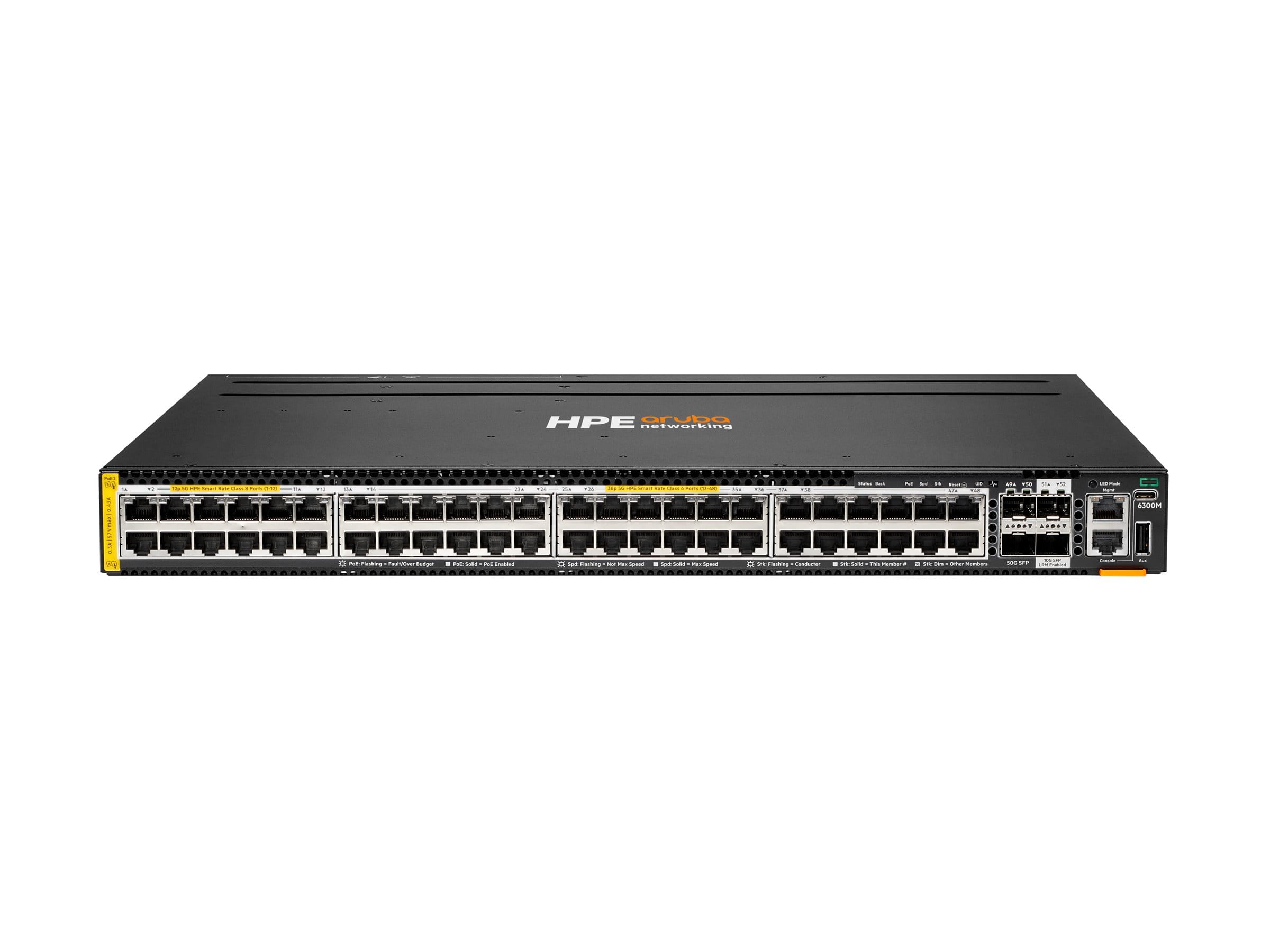 HPE Aruba Networking 6300M - Switch - L3 - managed - 48 x 100/1000/2.5G/5G (PoE++)