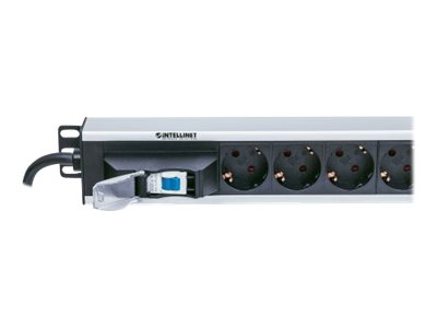 Intellinet Vertical Rackmount 12-Way Power Strip - German Type, With Single Air Switch, No Surge Protection - Stromverteilungseinheit (Rack - einbaufähig)