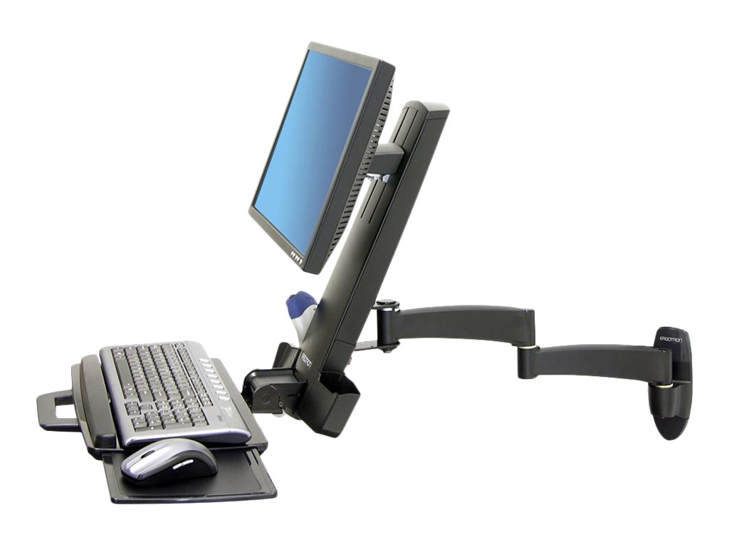 Ergotron 200 Series - Befestigungskit (Gelenkarm, Tastaturablage mit linker/rechter Mausablage, Barcode-Scanner-Halter) - für LCD-Display / PC-Ausrüstung - Stahl - Schwarz - Bildschirmgröße: bis zu 61 cm (bis zu 24 Zoll) Ergotron 200 Series - Befestigungskit (Gelenkarm, Tastaturablage mit linker/rechter Mausablage, Barcode-Scanner-Halter) - für LCD-Display / PC-Ausrüstung - Stahl - Schwarz - Bildschirmgröße: bis zu 61 cm (bis zu 24 Zoll)