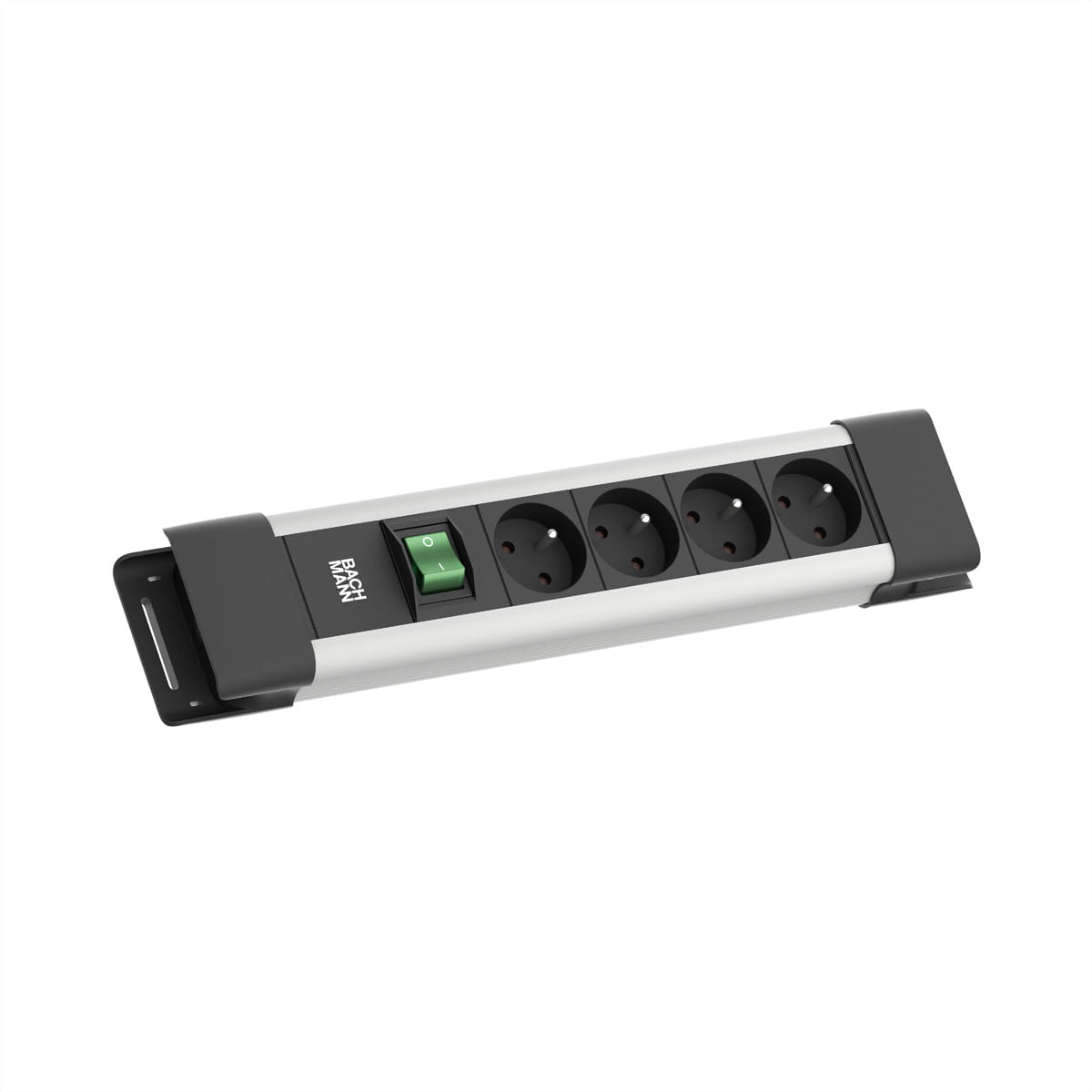Bachmann CONNECTUS 4xUTE 1xSchalter CEE7/7 Grau - Steckdosenleiste