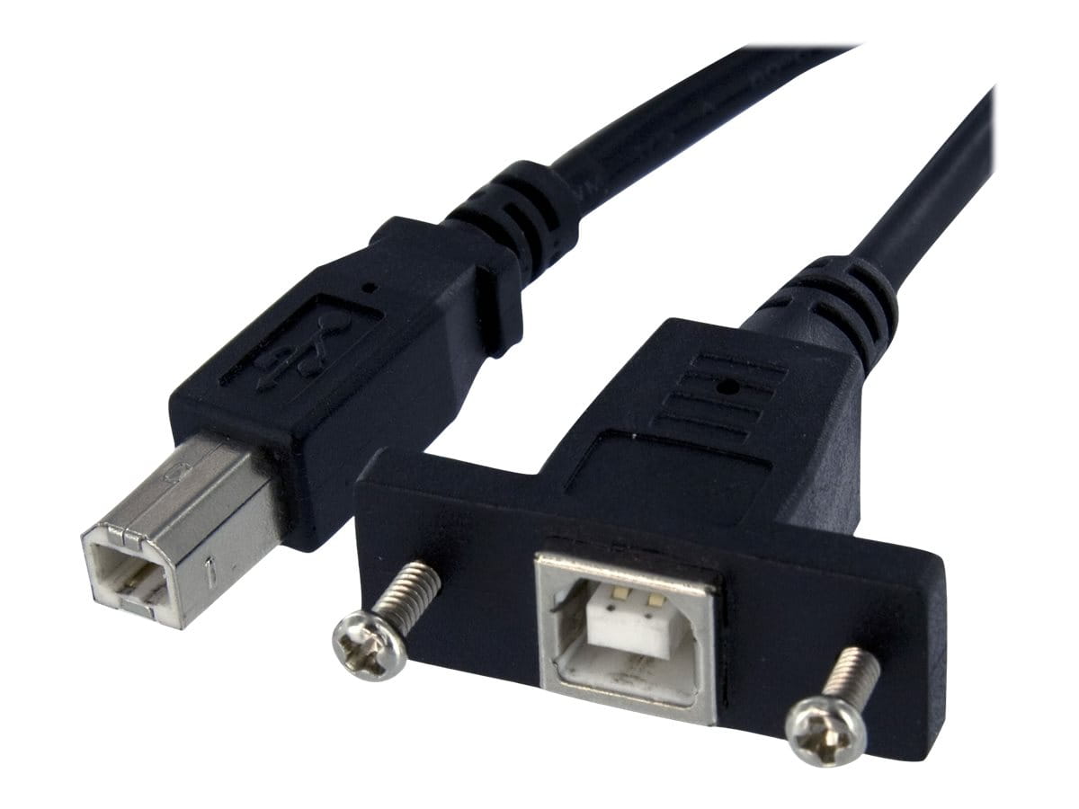 StarTech.com 90cm USB B auf B Blendenmontage Kabel - Bu/St - USB Verlängerungskabel - Einbaubuchsen Kabel Verlängerung - USB-Kabel - USB Typ B (M)