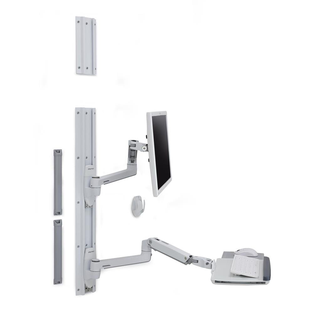 Ergotron LX Wall Mount System - Befestigungskit (Wandarm, Maushalterung, Tastaturarm, Handgelenkkissen) Ergotron LX Wall Mount System - Befestigungskit (Wandarm, Maushalterung, Tastaturarm, Handgelenkkissen)