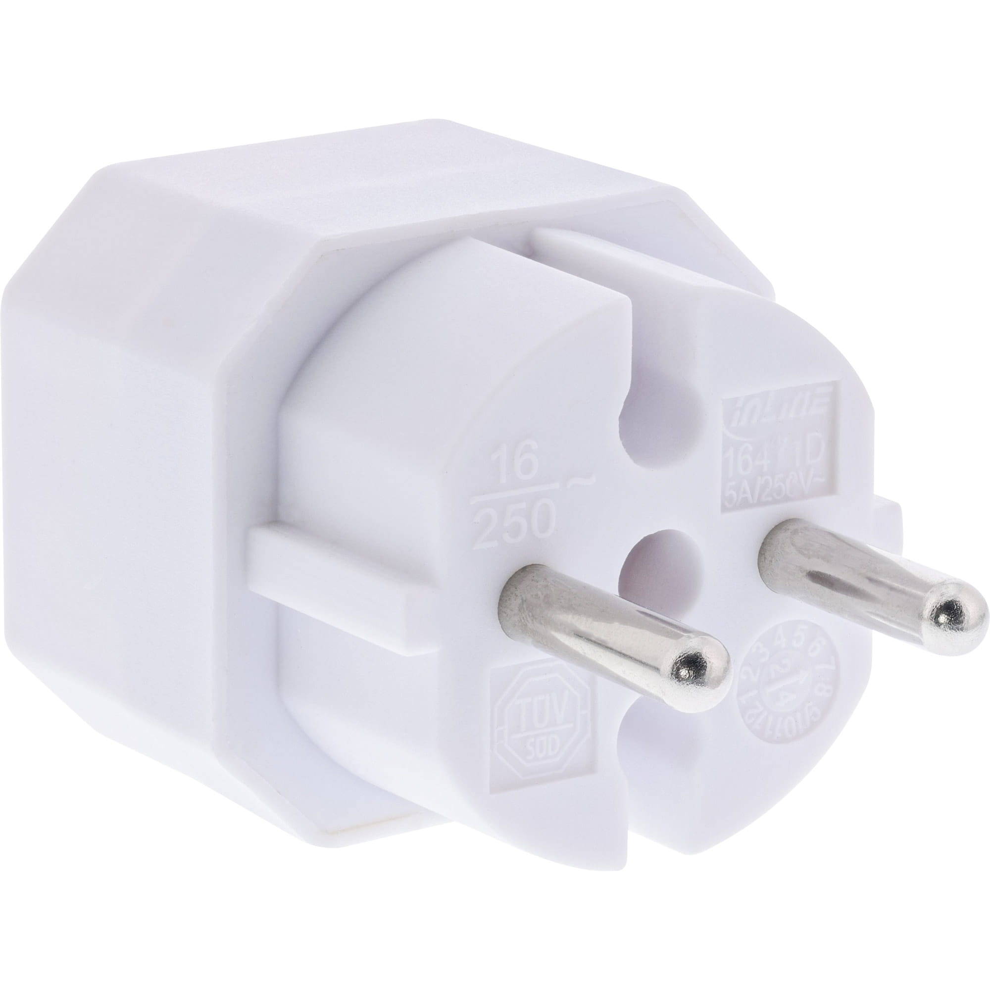 InLine Steckdosenadapter - Schutzkontakt-Stecker auf 2x Eurobuchse