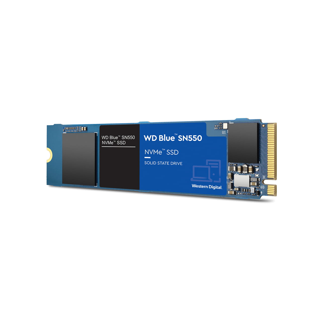 WD Blue SN550 NVMe SSD WDS200T2B0C - SSD - 2 TB - intern - M.2 2280 - PCIe 3.0 x4 (NVMe)
