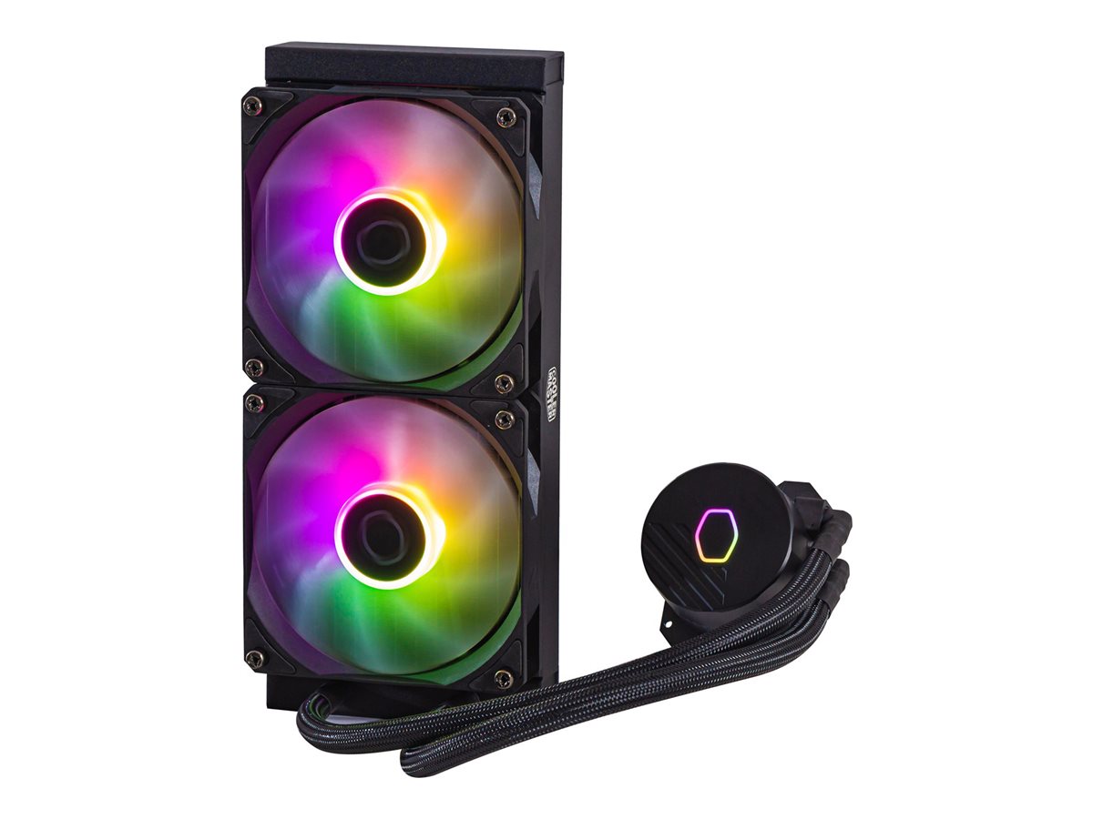 Cooler Master MasterLiquid Lite 240L Core ARGB - Prozessor-Flüssigkeitskühlsystem - Kühlergröße: 240 mm - (für: LGA1150, LGA1151, LGA1155, LGA1156, LGA1200, LGA1700, AM2, AM2+, AM3, AM3+, AM4, AM5, FM1, FM2, FM2+)