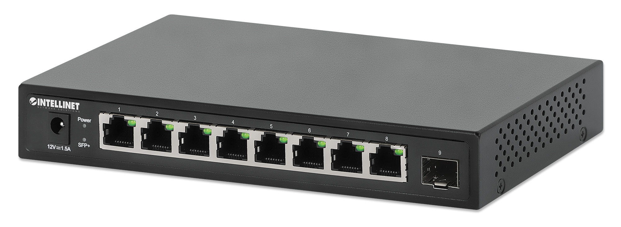 Intellinet Switch - unmanaged - 8 x 10/100/1000/2.5G + 1 x 10 Gigabit SFP+ (Uplink)