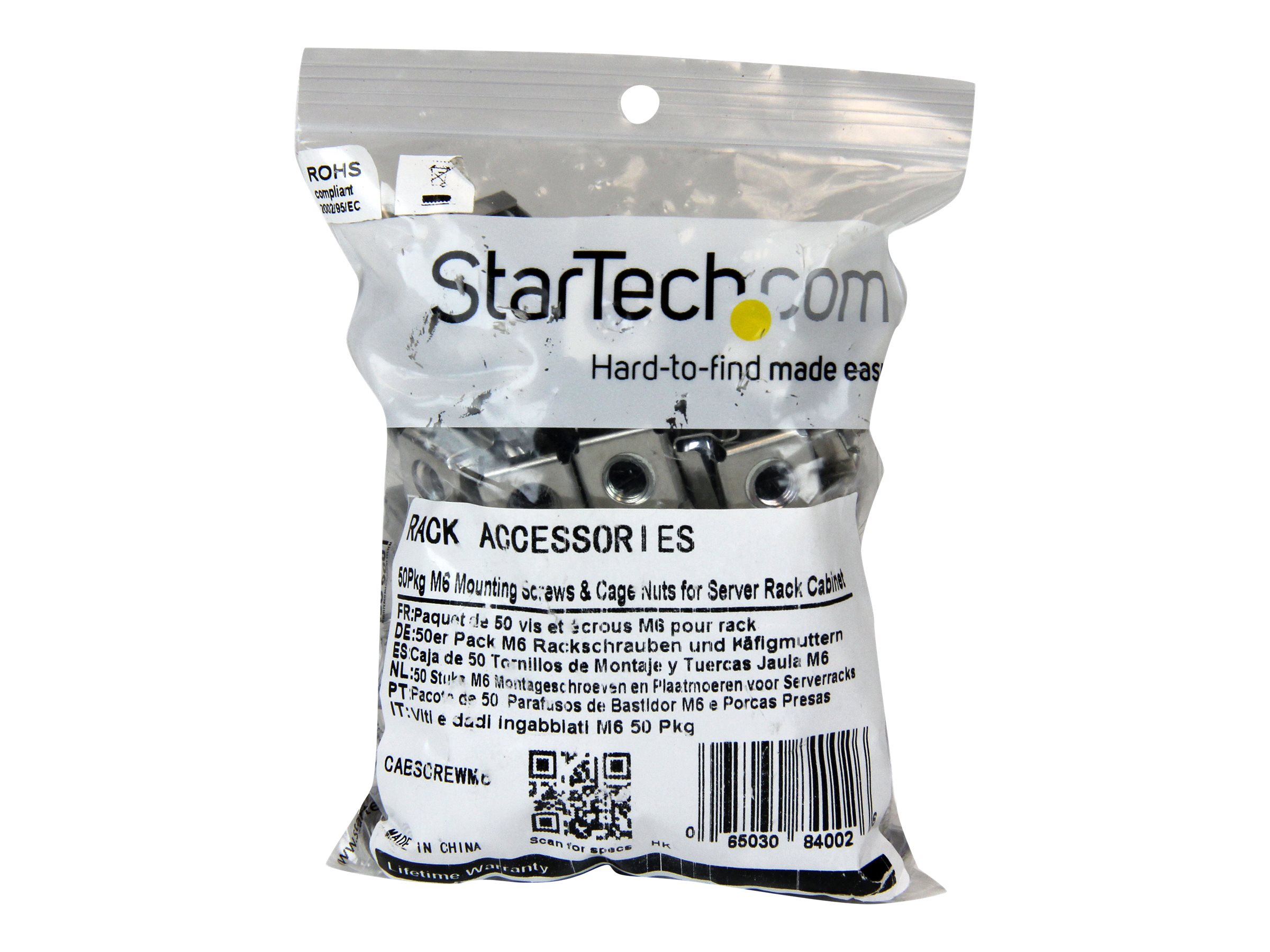 StarTech.com M6-Montageschrauben und Käfigmuttern