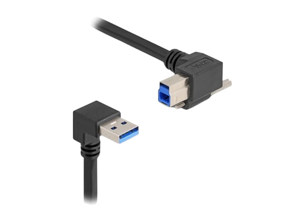 Delock USB-Kabel - USB Typ A (M) nach unten abgewinkelt zu USB Type B (M)