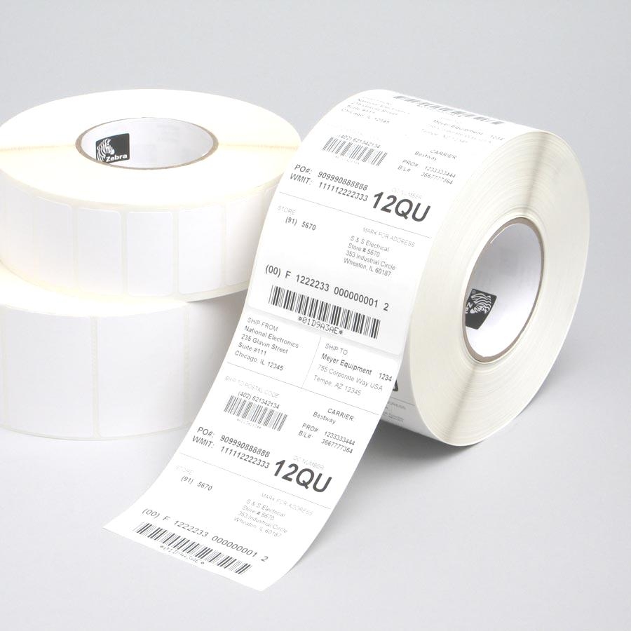 Zebra Z-Perform 1000T - Matt - permanenter Acrylklebstoff - weiß - 38.1 x 101.6 mm 14536 Etikett(en) (4 Rolle(n)