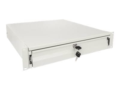 Intellinet 19" Storage Drawer, 2U, Lockable, 466mm Depth, Grey - Rack Storage Drawer - Grau, RAL 7035 - 2U - 48.3 cm (19")