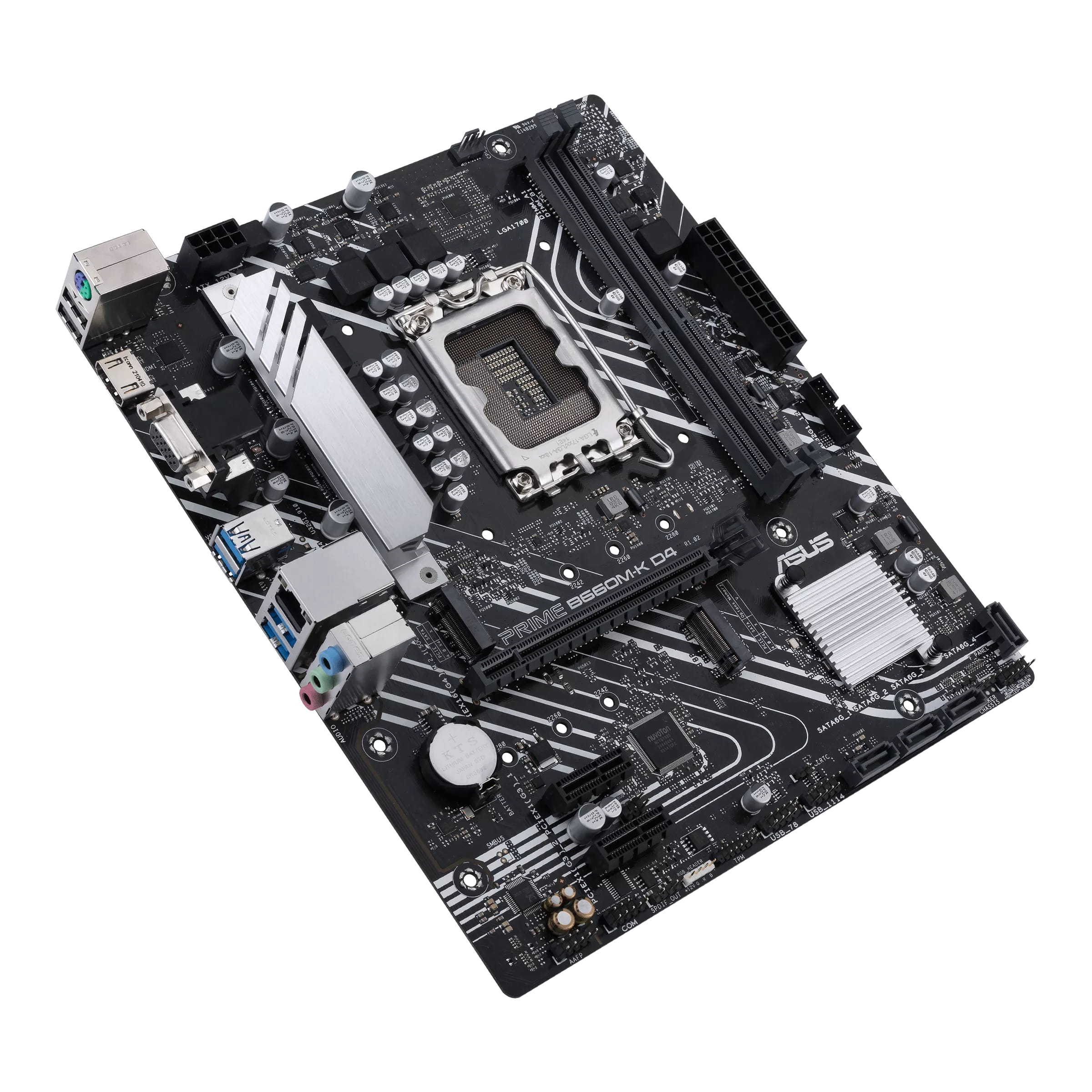 ASUS PRIME B660M-K D4 - Motherboard - micro ATX - LGA1700-Sockel - B660 Chipsatz - USB 3.2 Gen 1 - Gigabit LAN - Onboard-Grafik (CPU erforderlich)