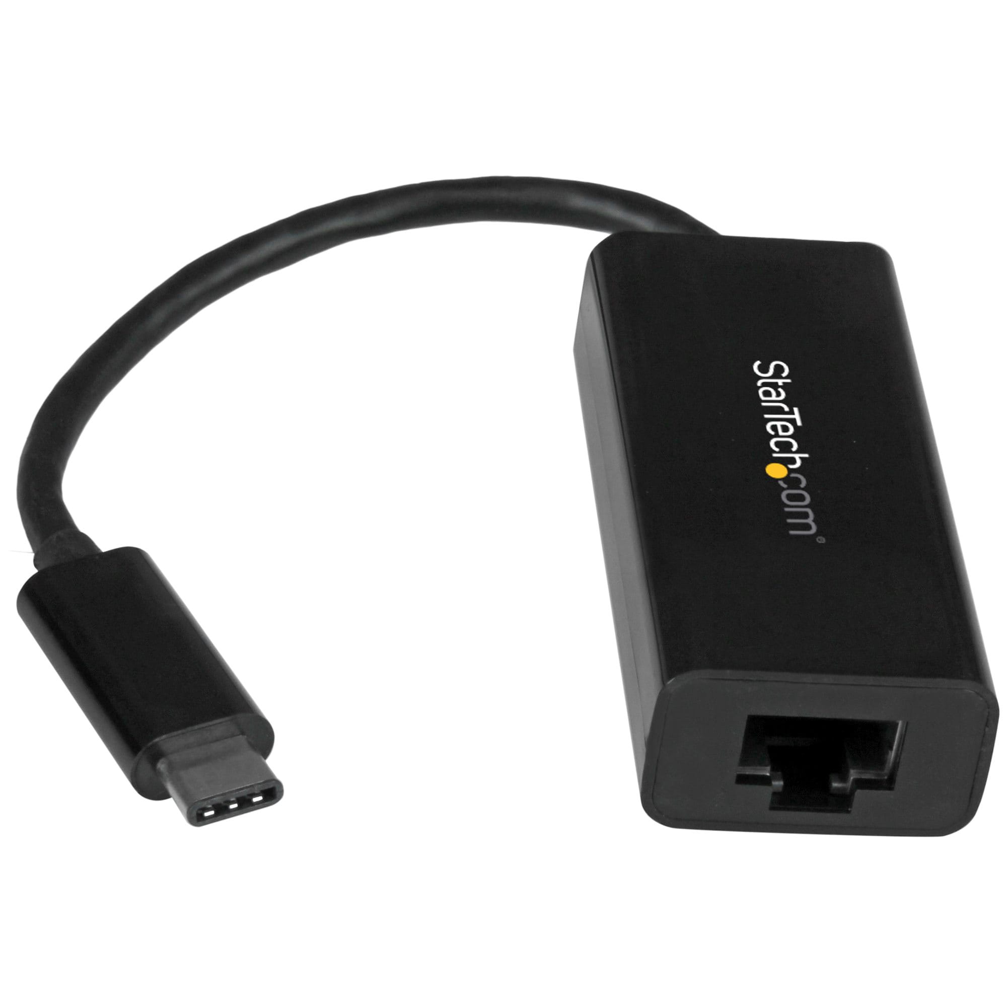 StarTech.com USB C to Gigabit Ethernet Adapter - Black - USB 3.1 to RJ45 LAN Network Adapter - USB Type C to Ethernet (US1GC30B)